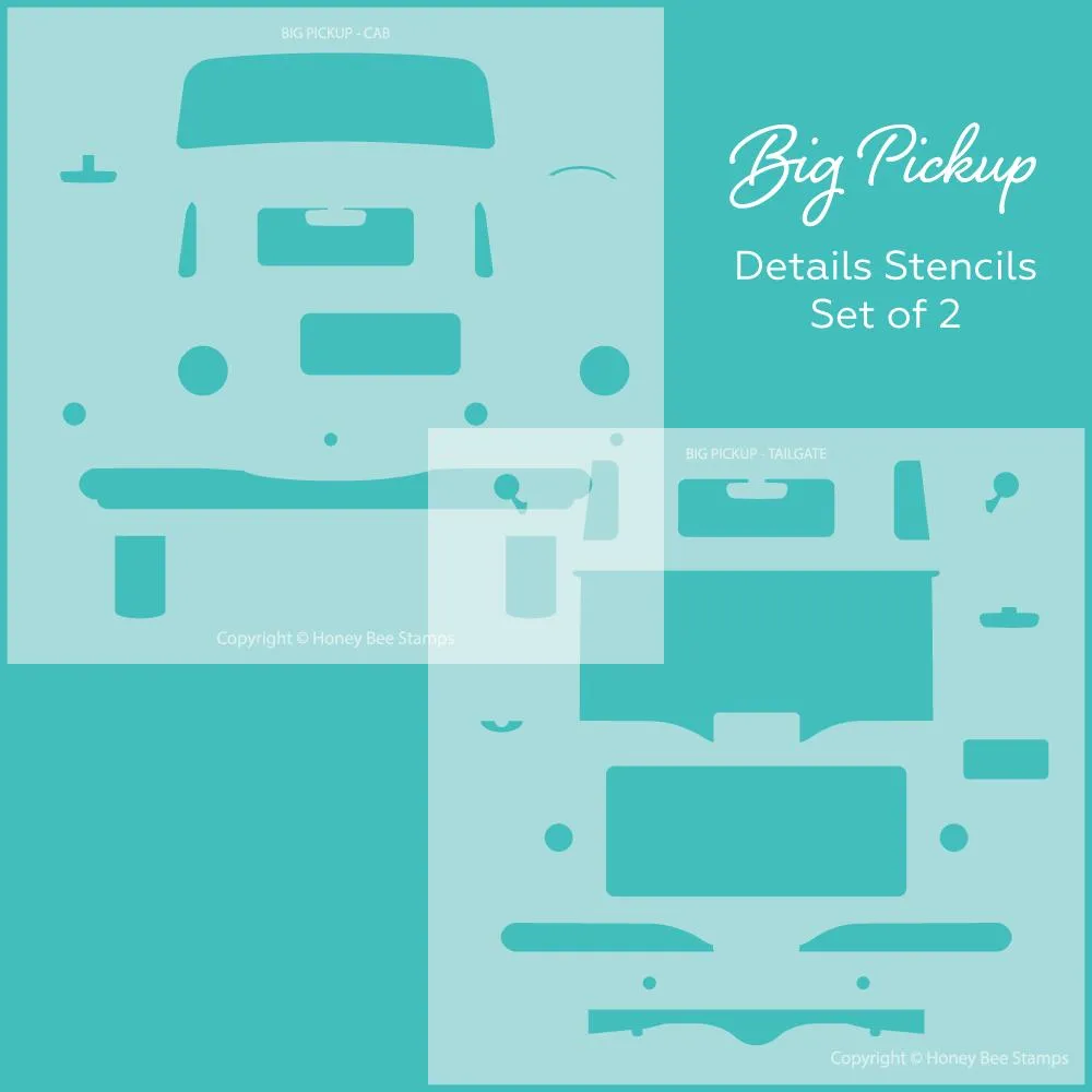Big Pickup Details - Set of 2 Stencils