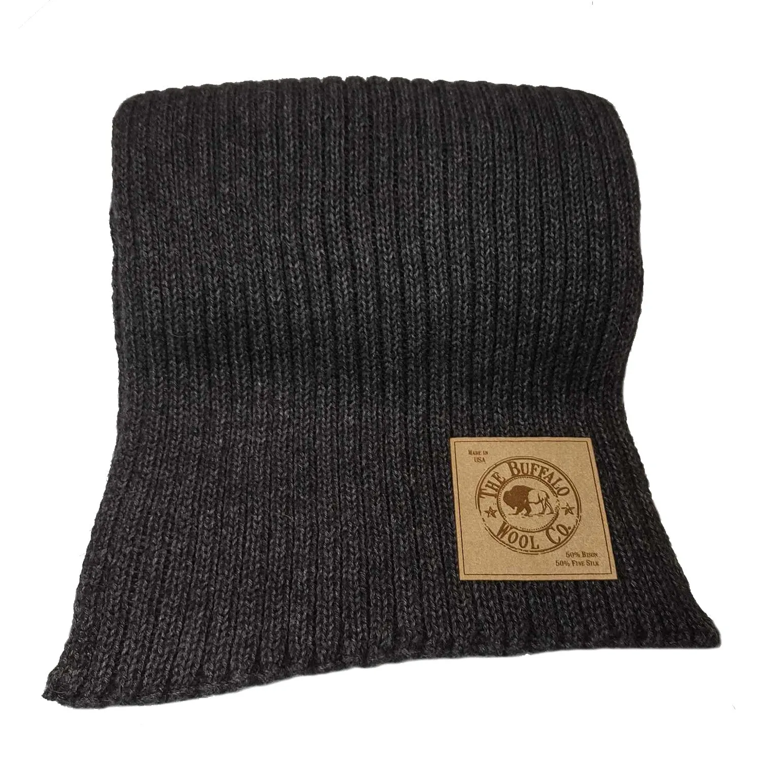 Bison/silk scarf
