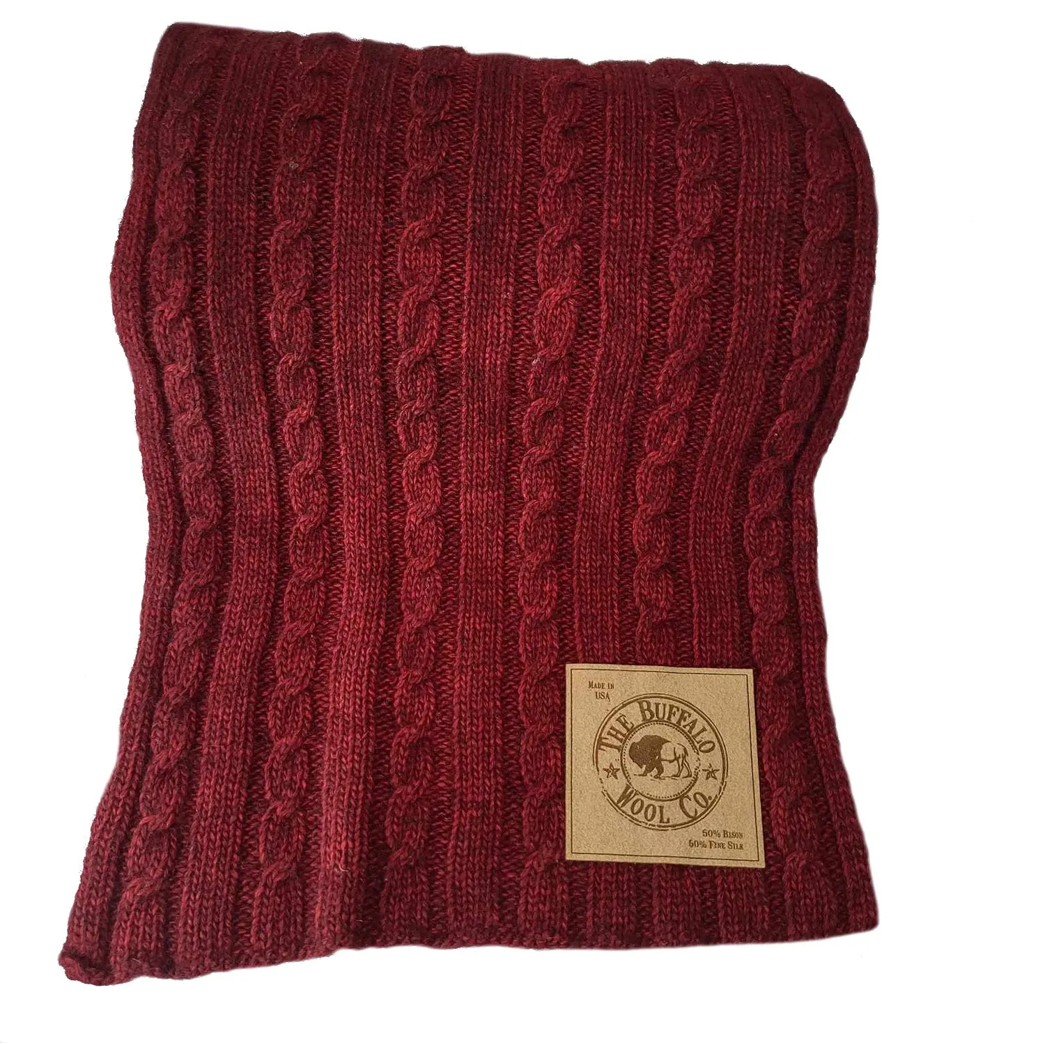 Bison/silk scarf