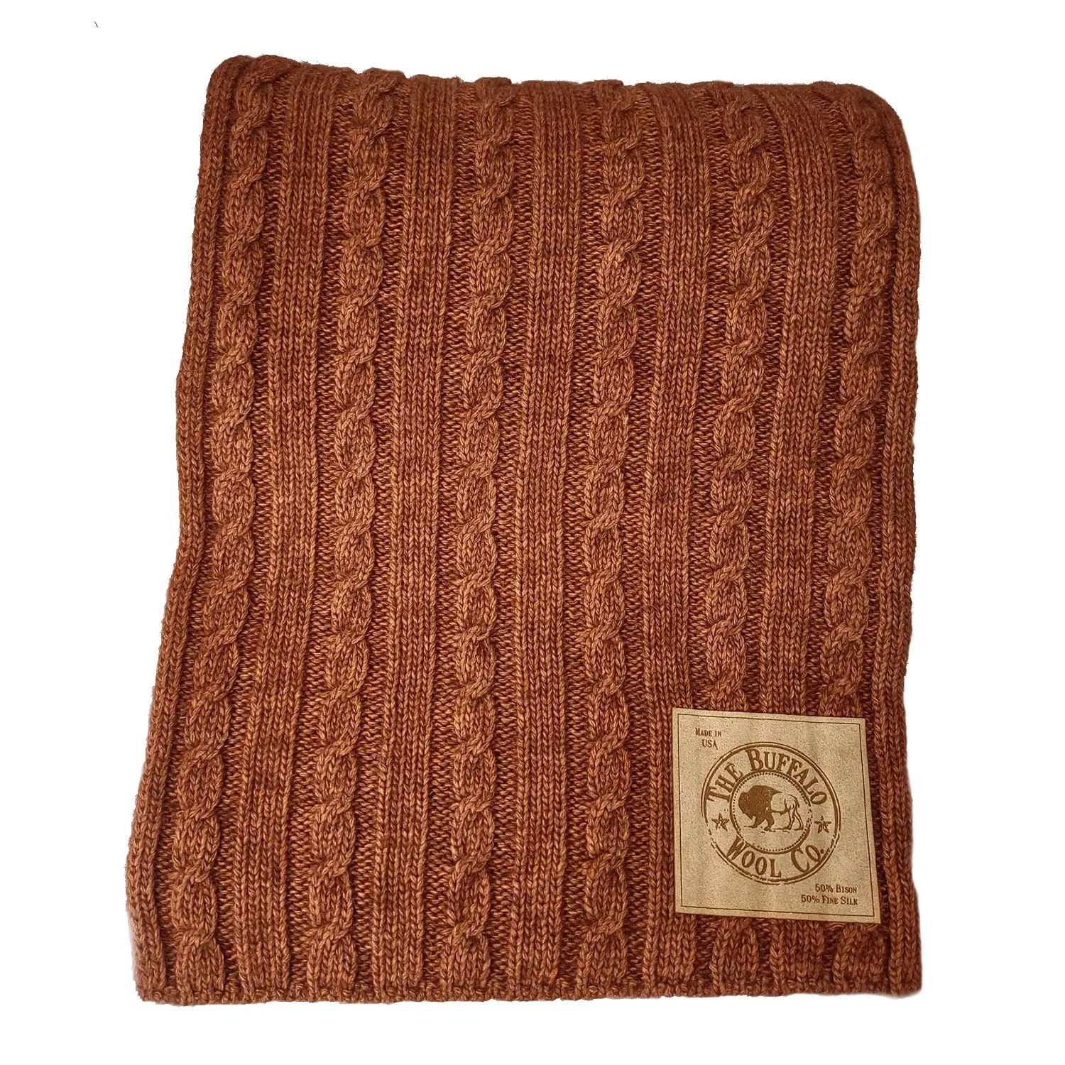 Bison/silk scarf