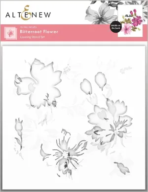Bitterroot Flower Layering Stencil (3 in 1)
