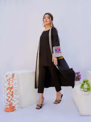 Black Cardigan suit