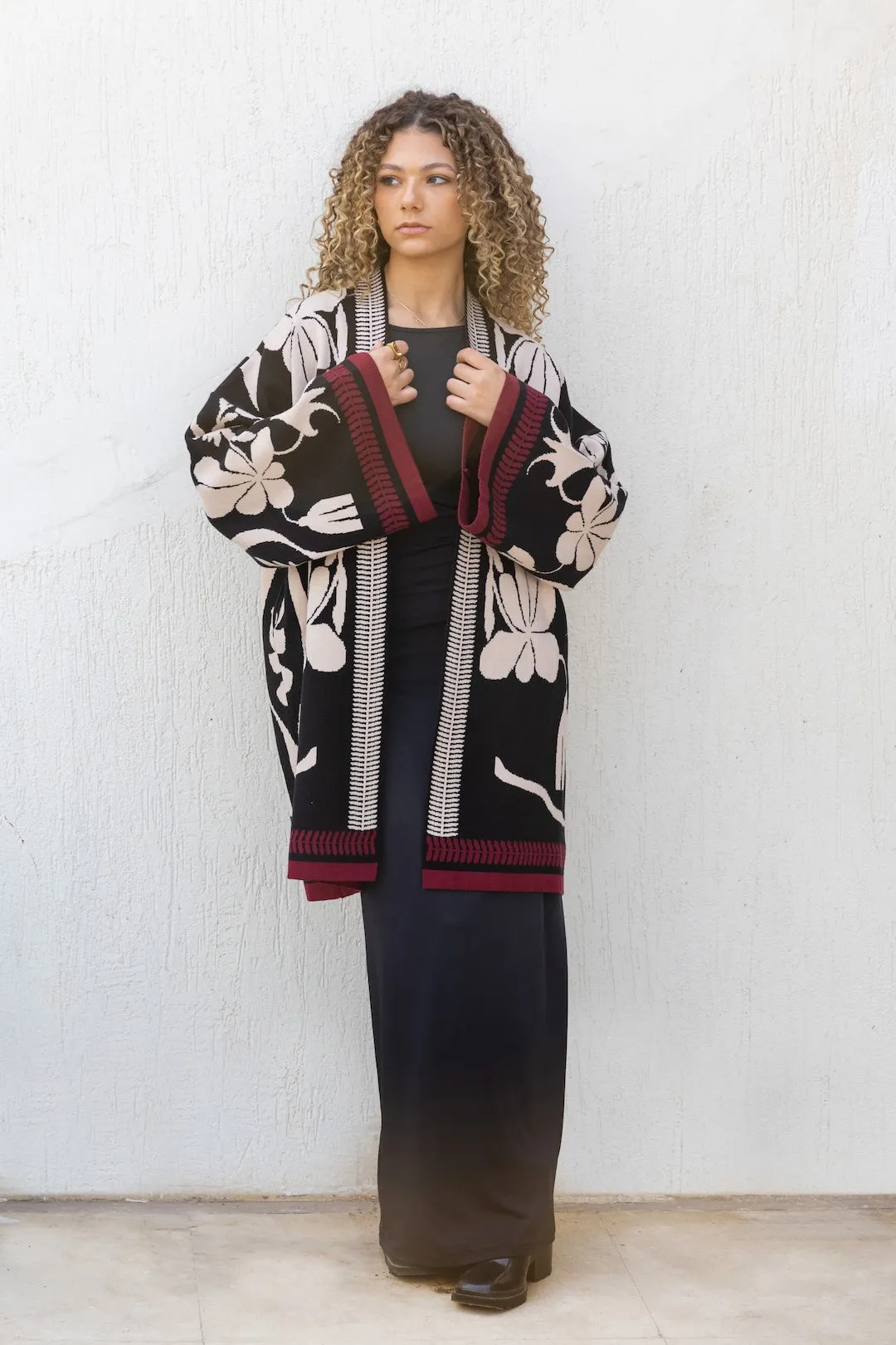 Black Embrace Knit Cardigan