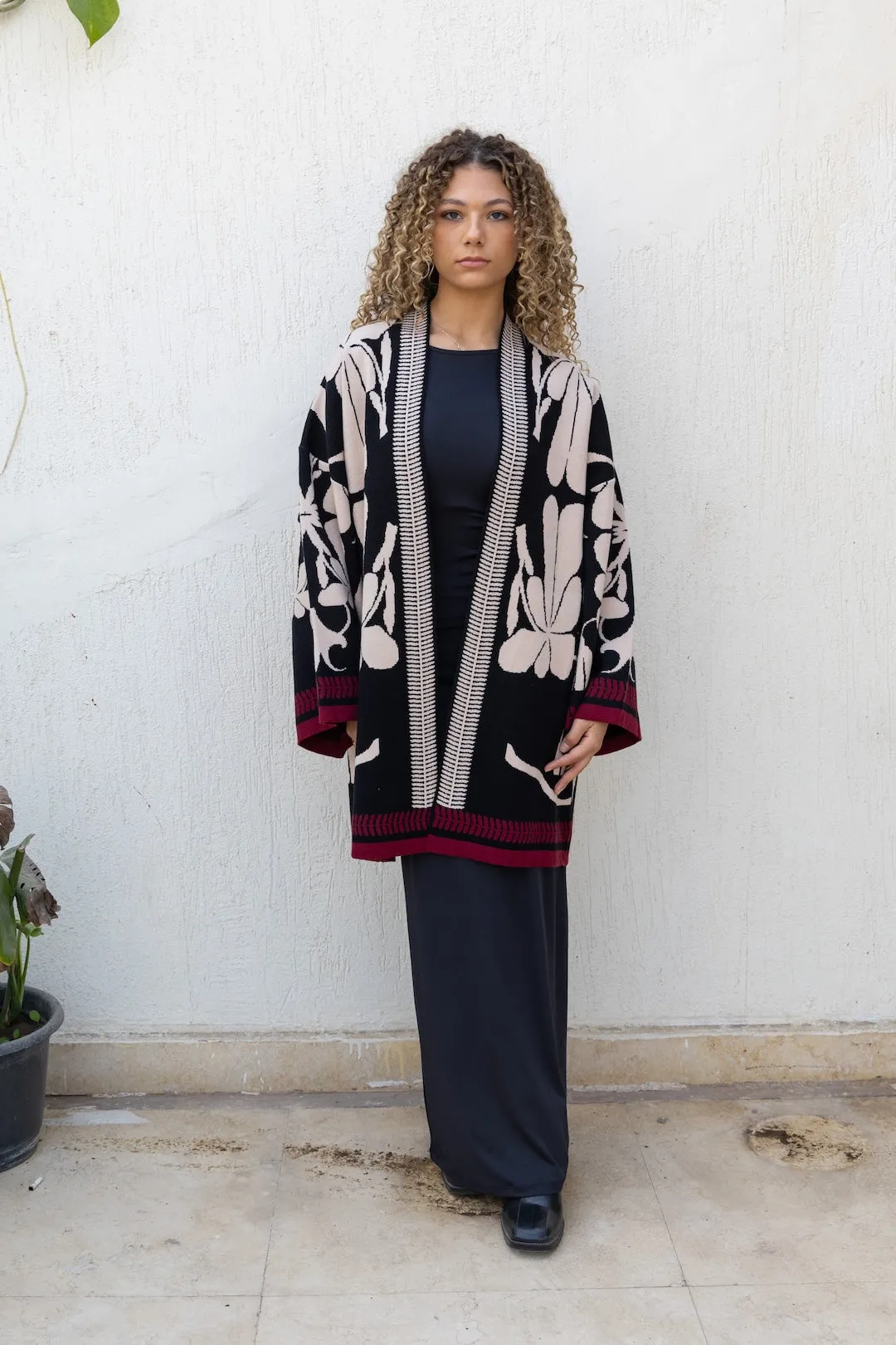 Black Embrace Knit Cardigan