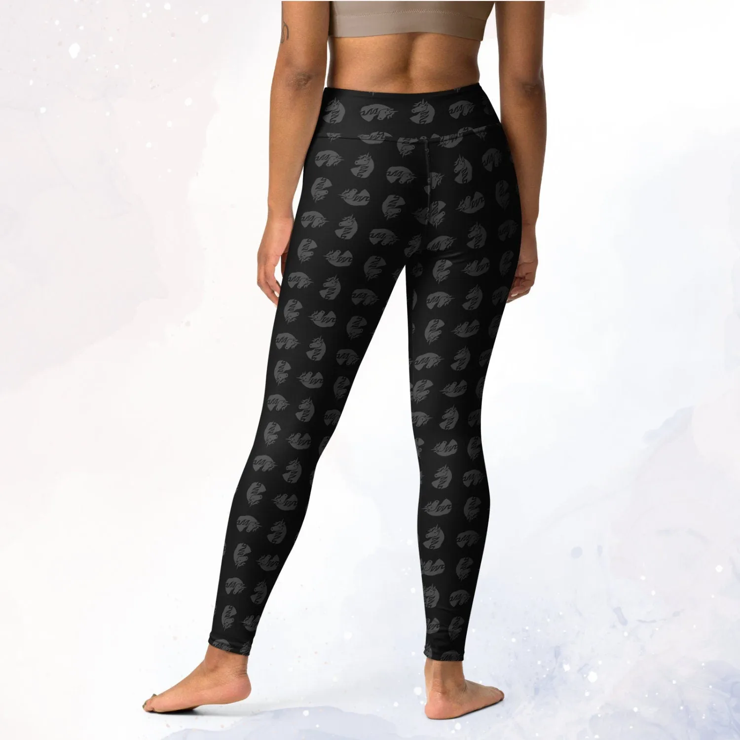 Black Unicorn High Waist Leggings