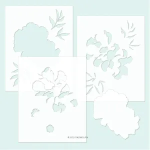 Blended Petals Stencil Pack (three 4.75x6)