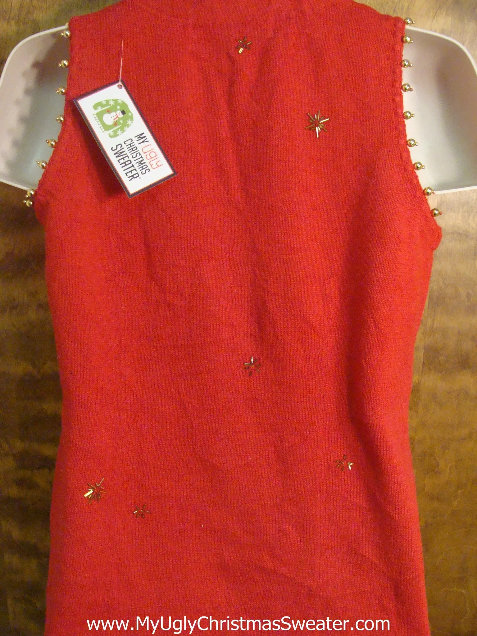 Bling Tree Decorations Ugly Christmas Sweater Vest