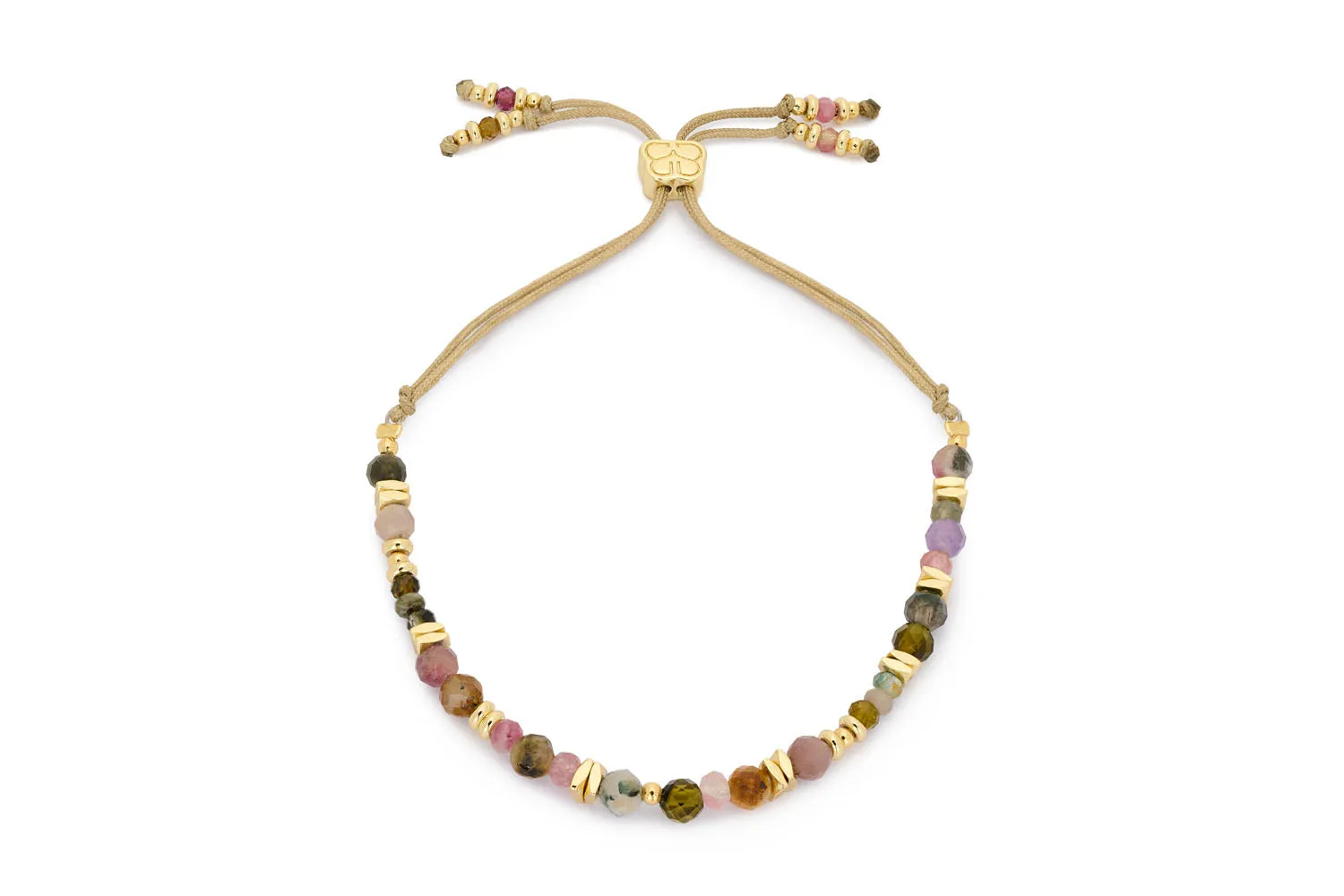 Bliss Gold Tourmaline Bead Slider Bracelet