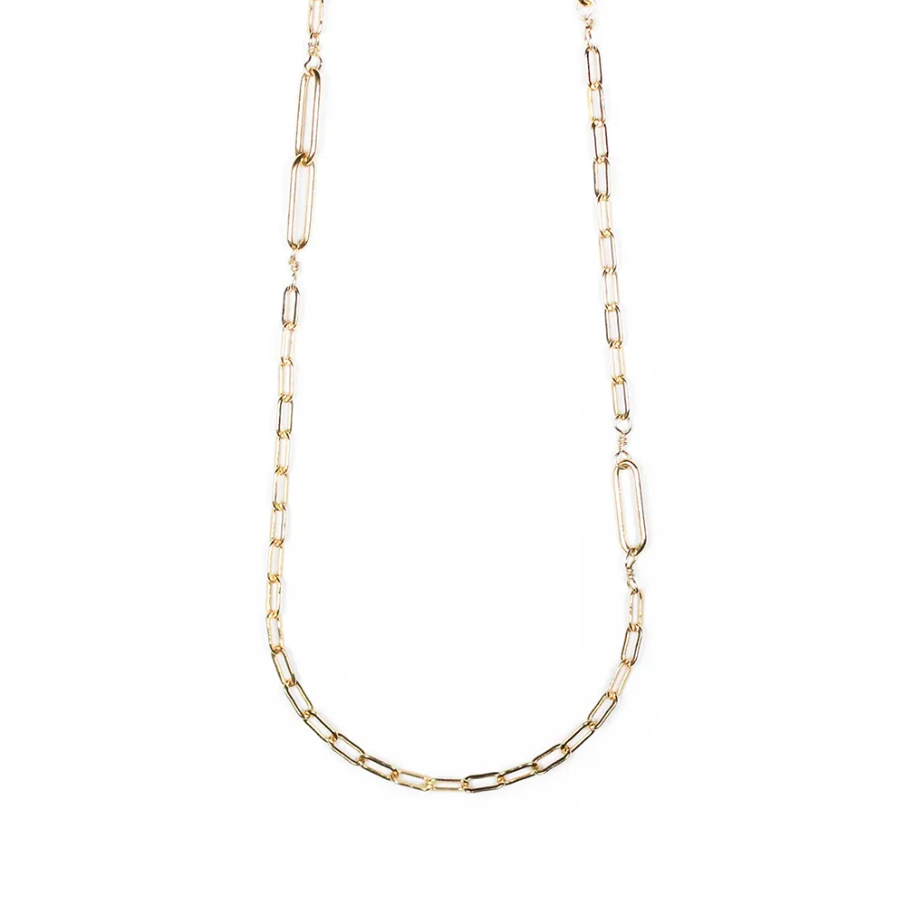 Bloom Jewelry Gold Paperclip Duo Layering Necklace