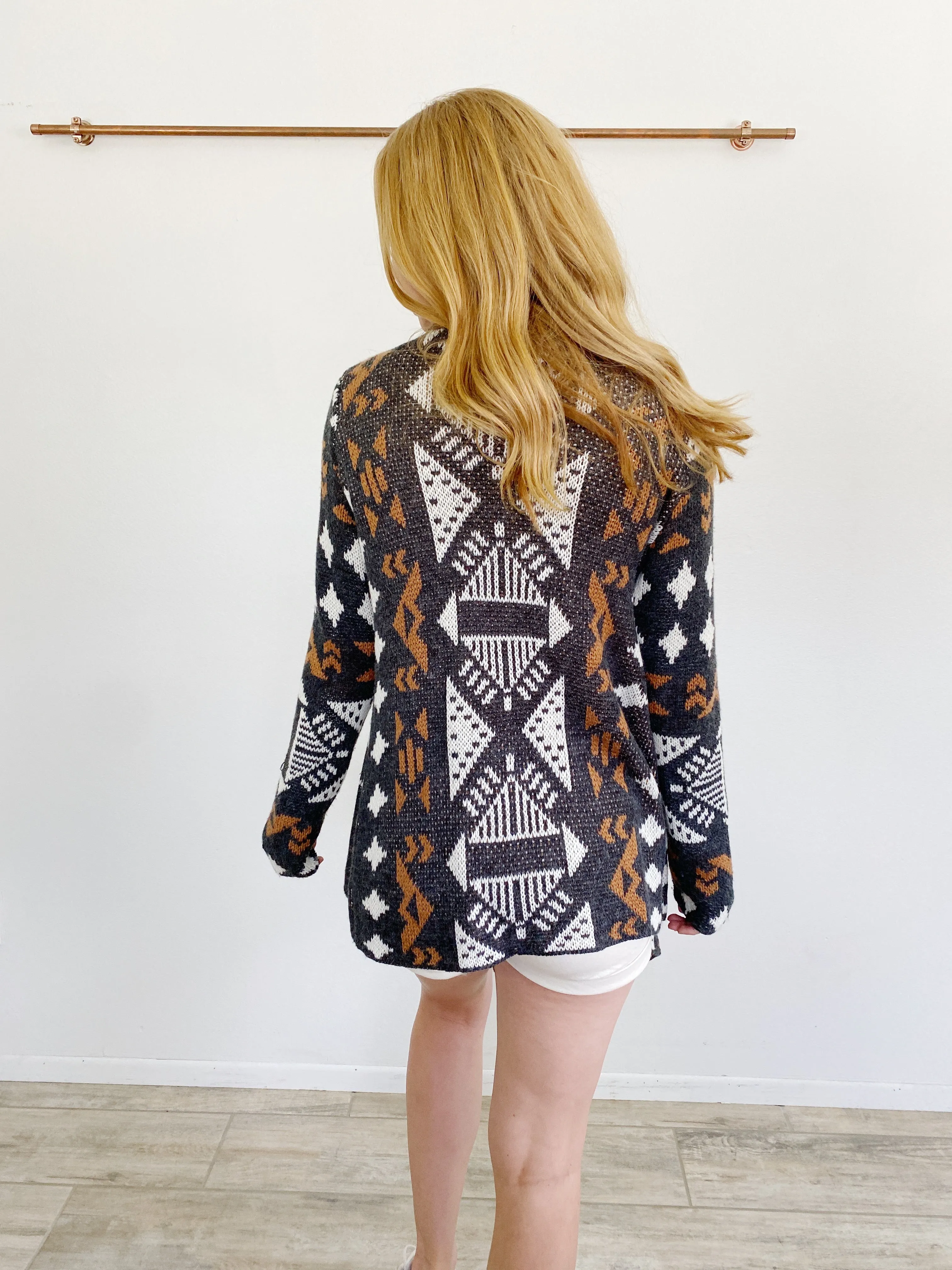 Blu Pepper Knit Fall Cardigan Shaw Large