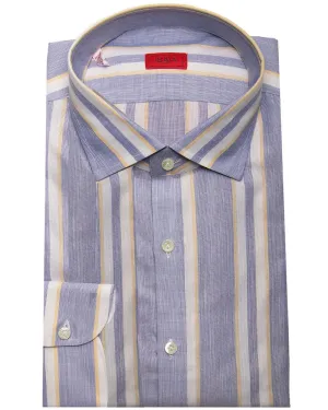 Blue and Yellow Stripe Sport Shirt