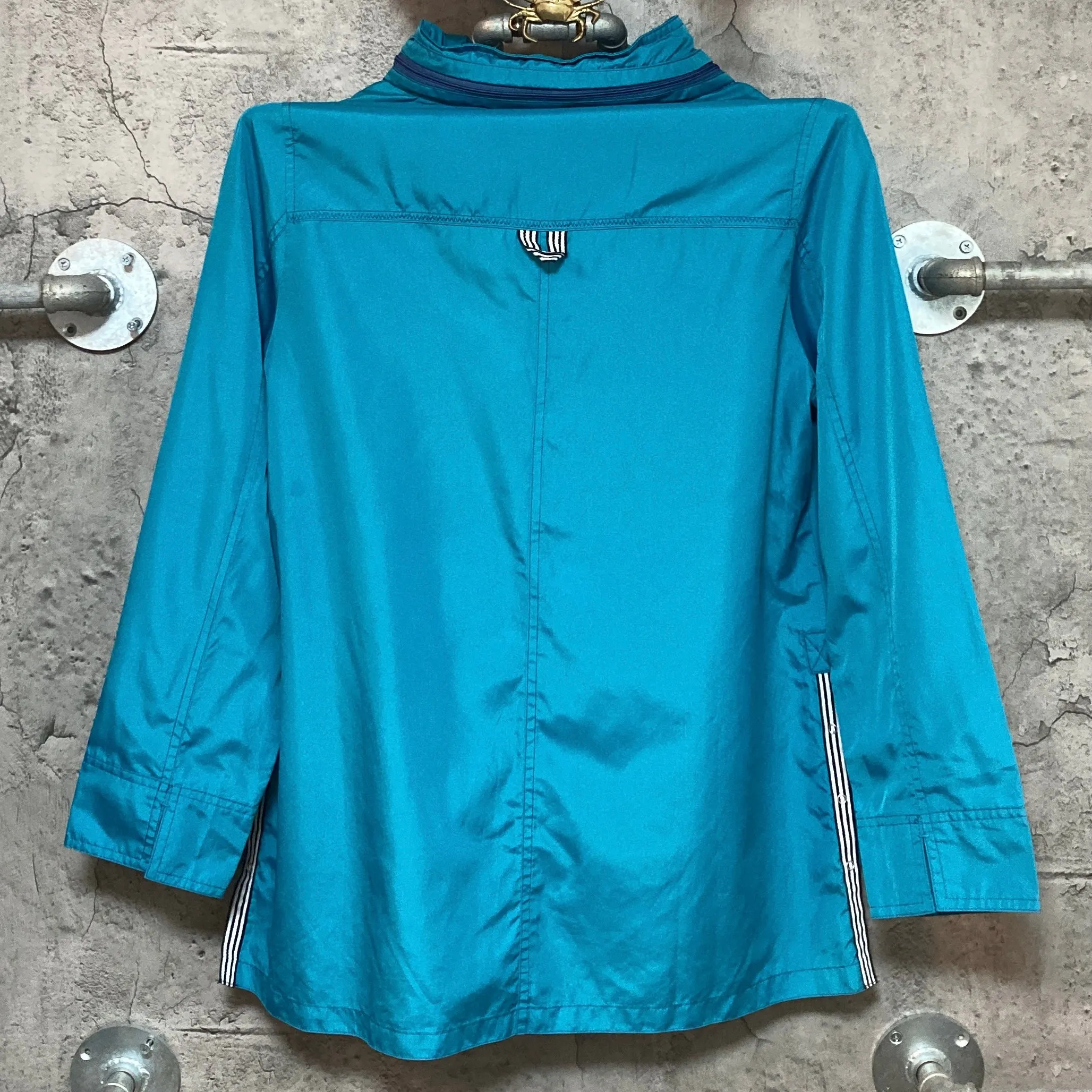 blue nylon jacket