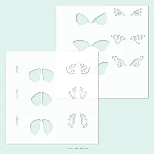 Boho Butterfly Stencil Pack