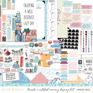 Bookish Traveler's Notebook Memory Keeping Kit March 2023