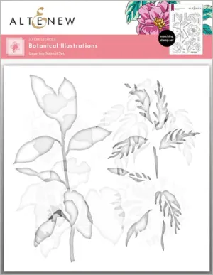Botanical Illustrations Layering Stencil Set (4 in 1)