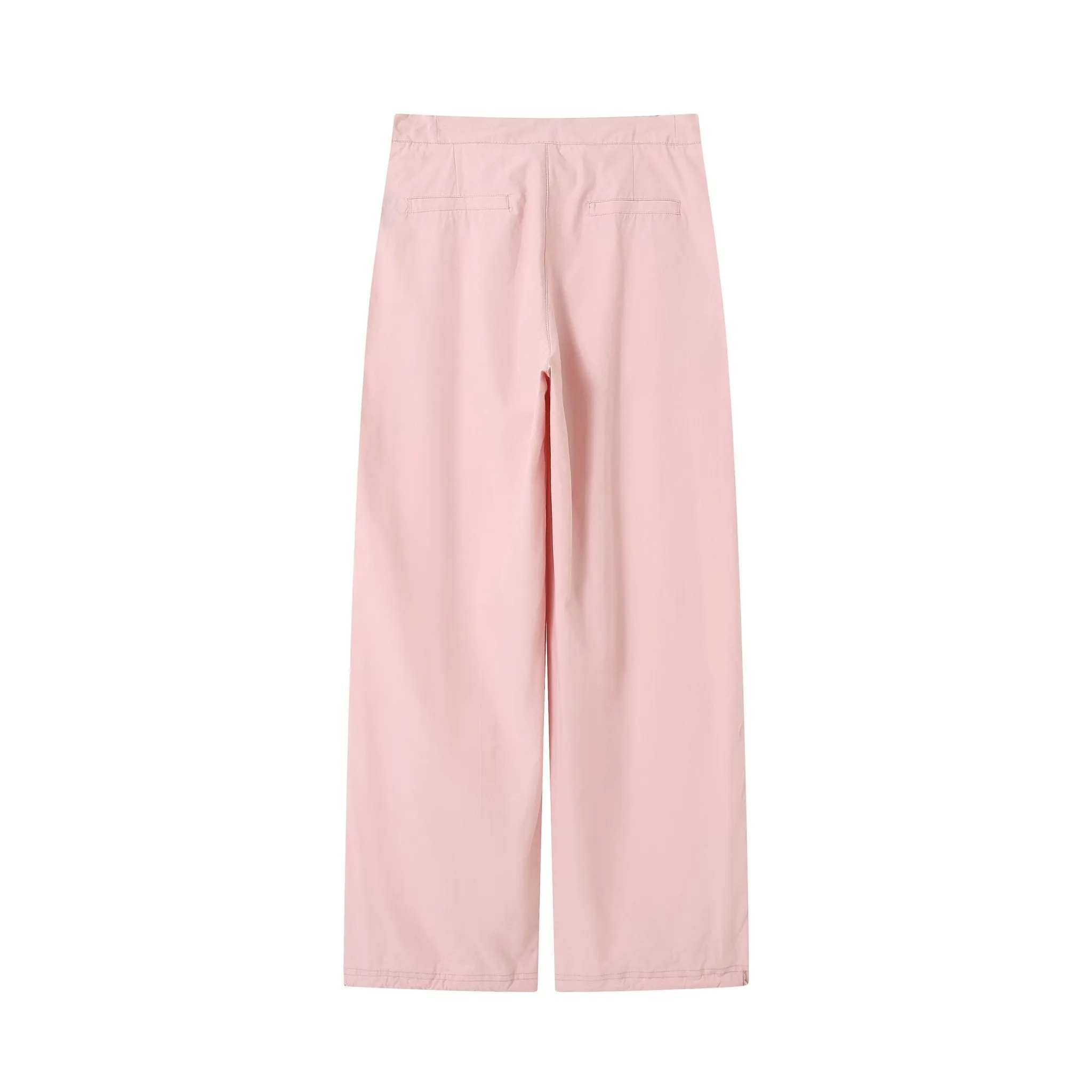 Bow Drawstring Cargo Pants Pink