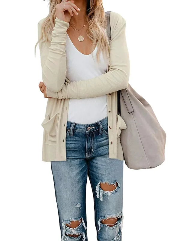 Boyfriend Cardigan for Casual Outings Fall Layering
