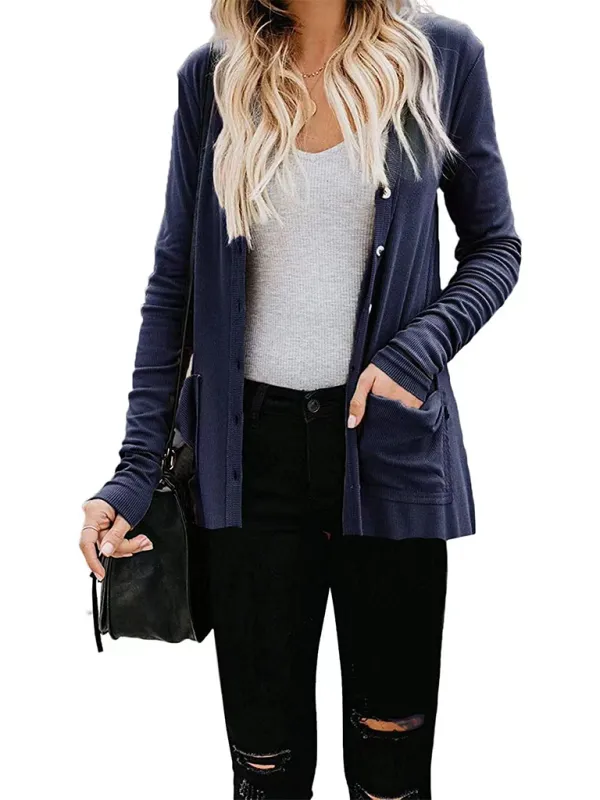 Boyfriend Cardigan for Casual Outings Fall Layering