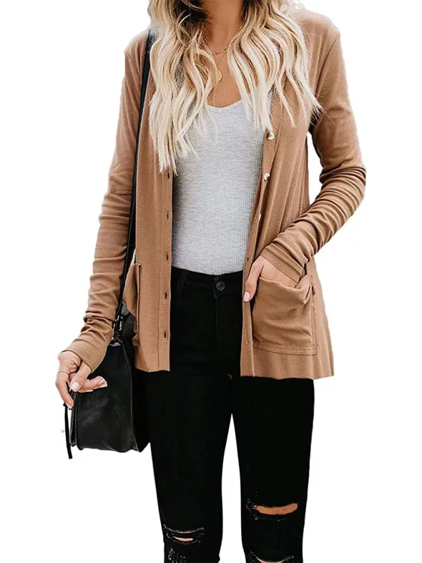 Boyfriend Cardigan for Casual Outings Fall Layering