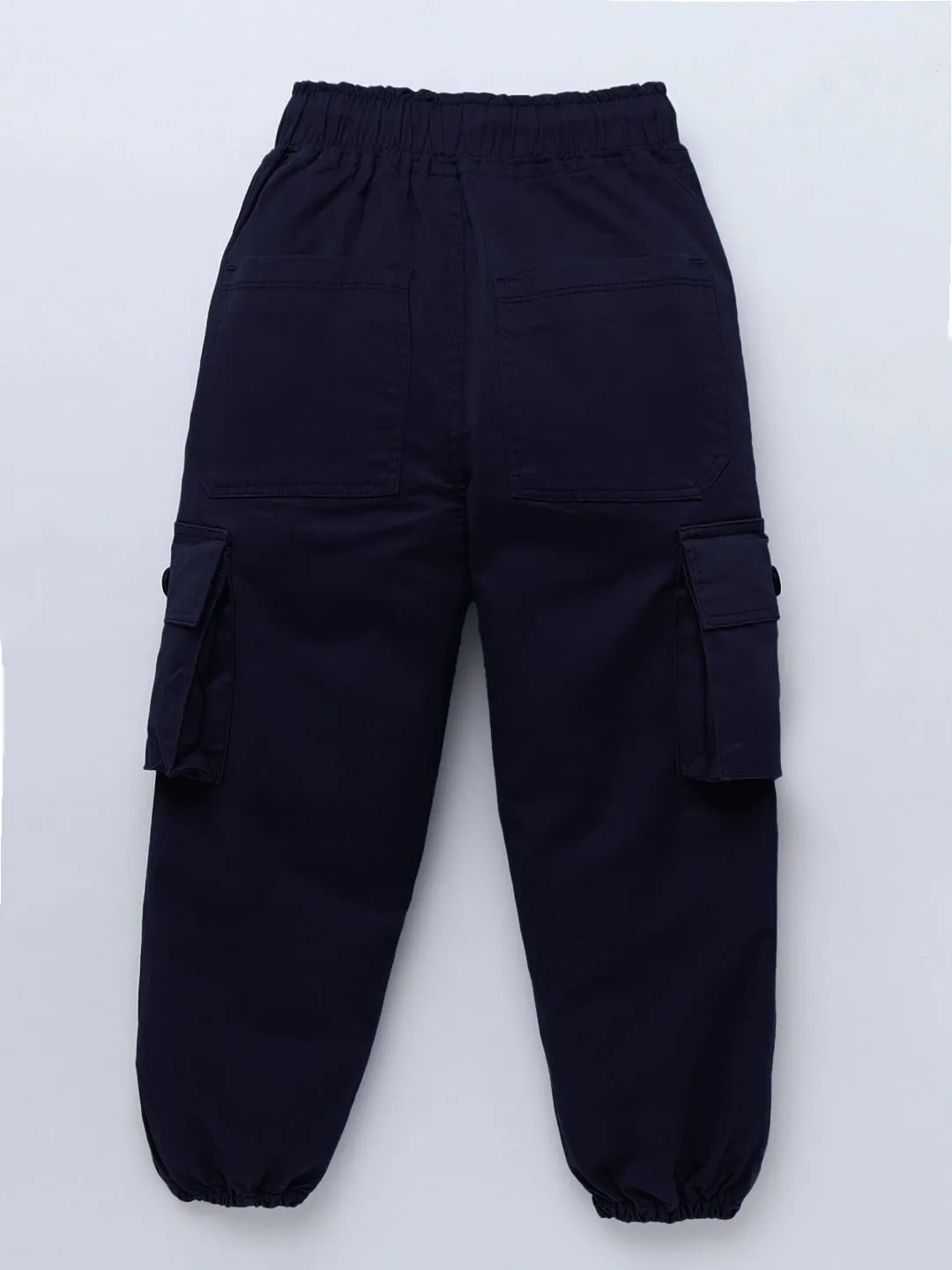 Boys Cotton Navy Blue Cargo