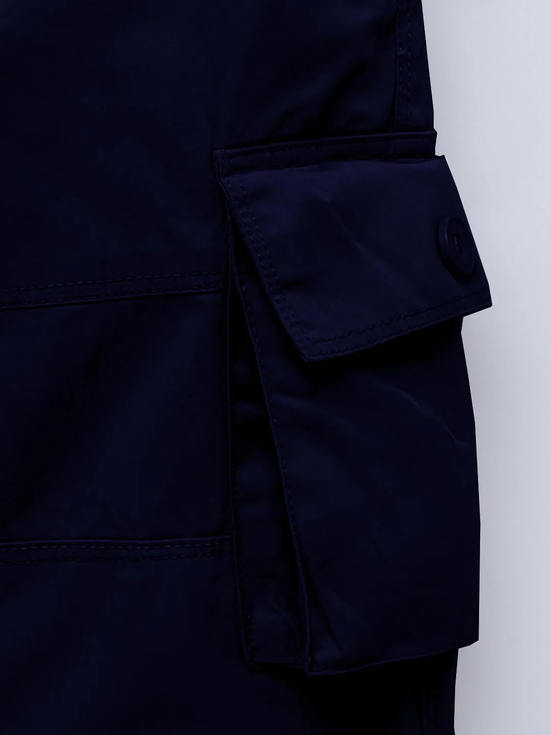 Boys Cotton Navy Blue Cargo