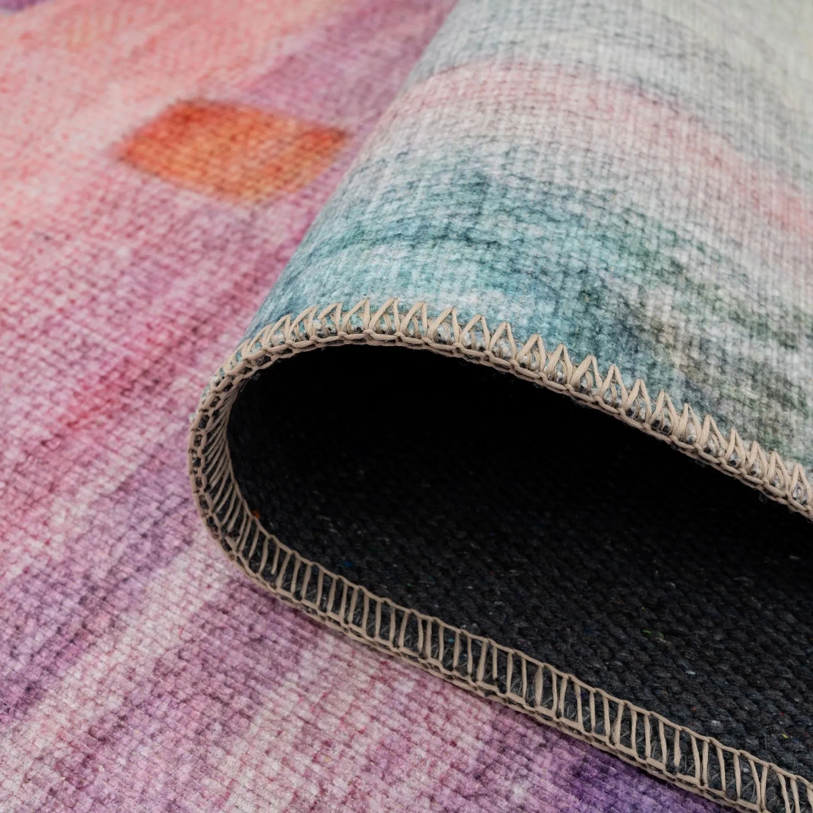 Brushed Canvas Washable Designer Rug - Outing
