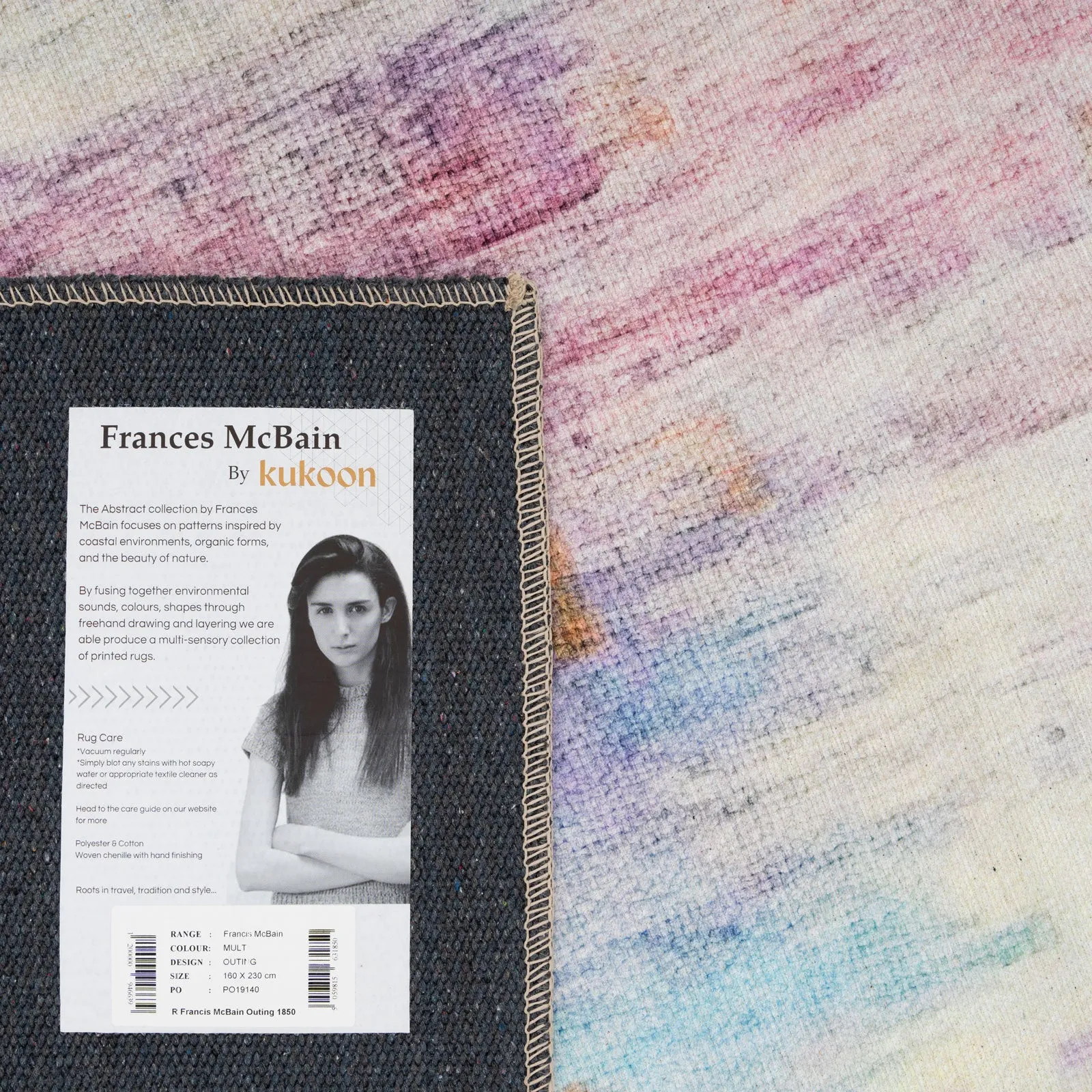 Brushed Canvas Washable Designer Rug - Outing