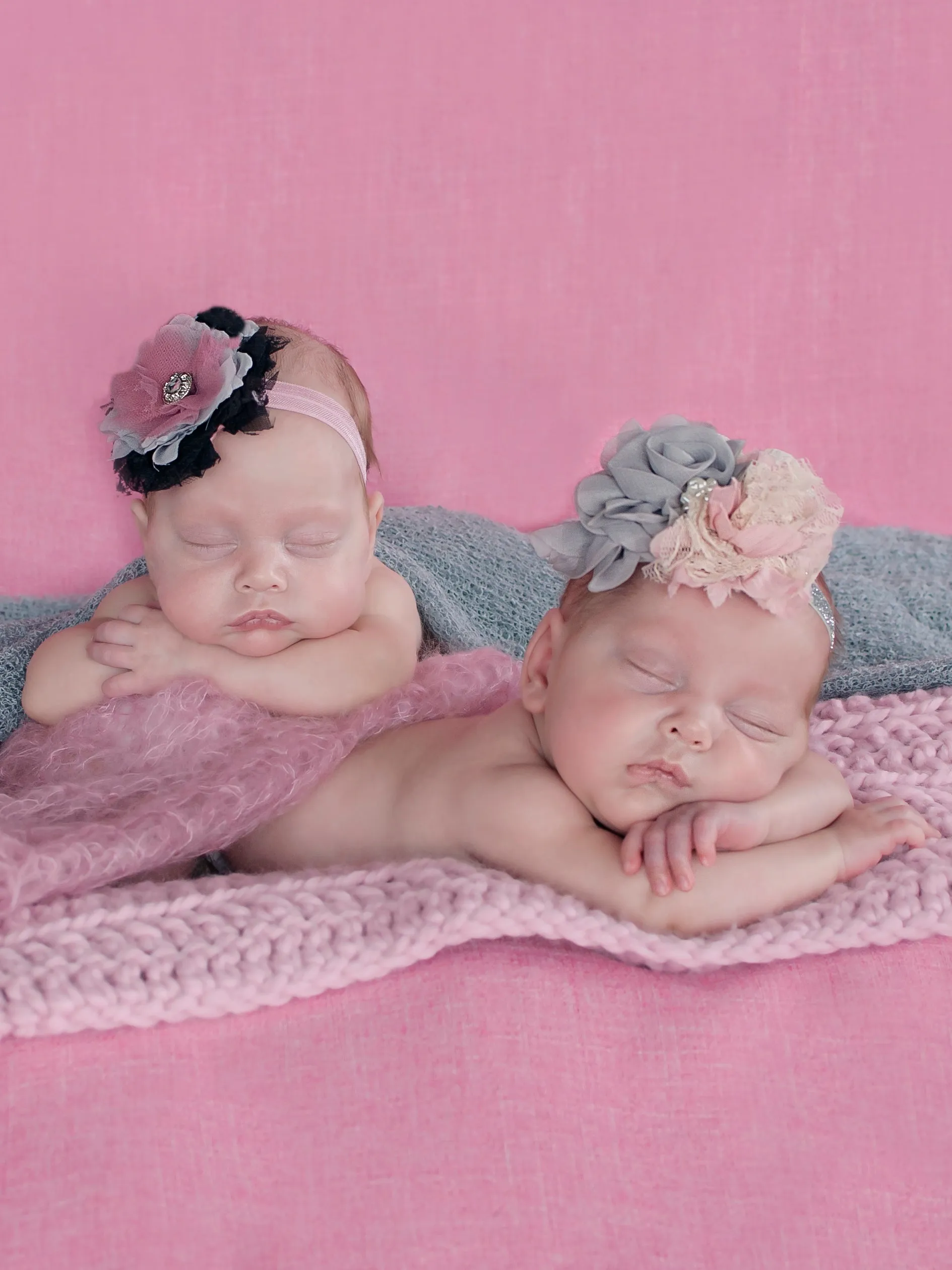 Bubblegum pink newborn baby layering bump blanket