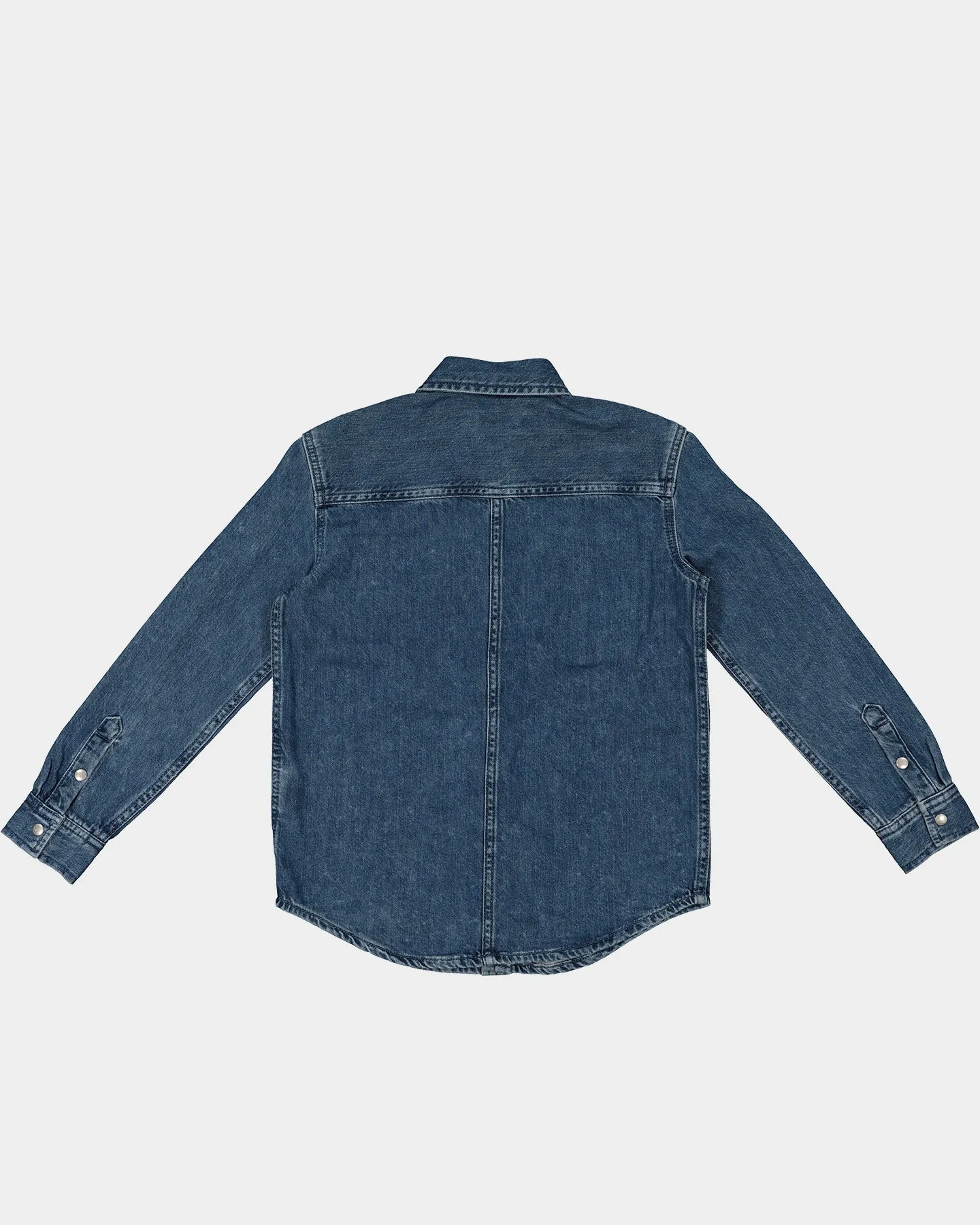 Calvin Klein Kids' Relaxed Denim Shirt Mid Blue Rigid