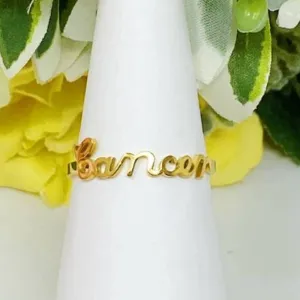 Cancer Zodiac Scripted Stacking Layering Ring