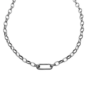 Carabiner Clasp Oval Necklace
