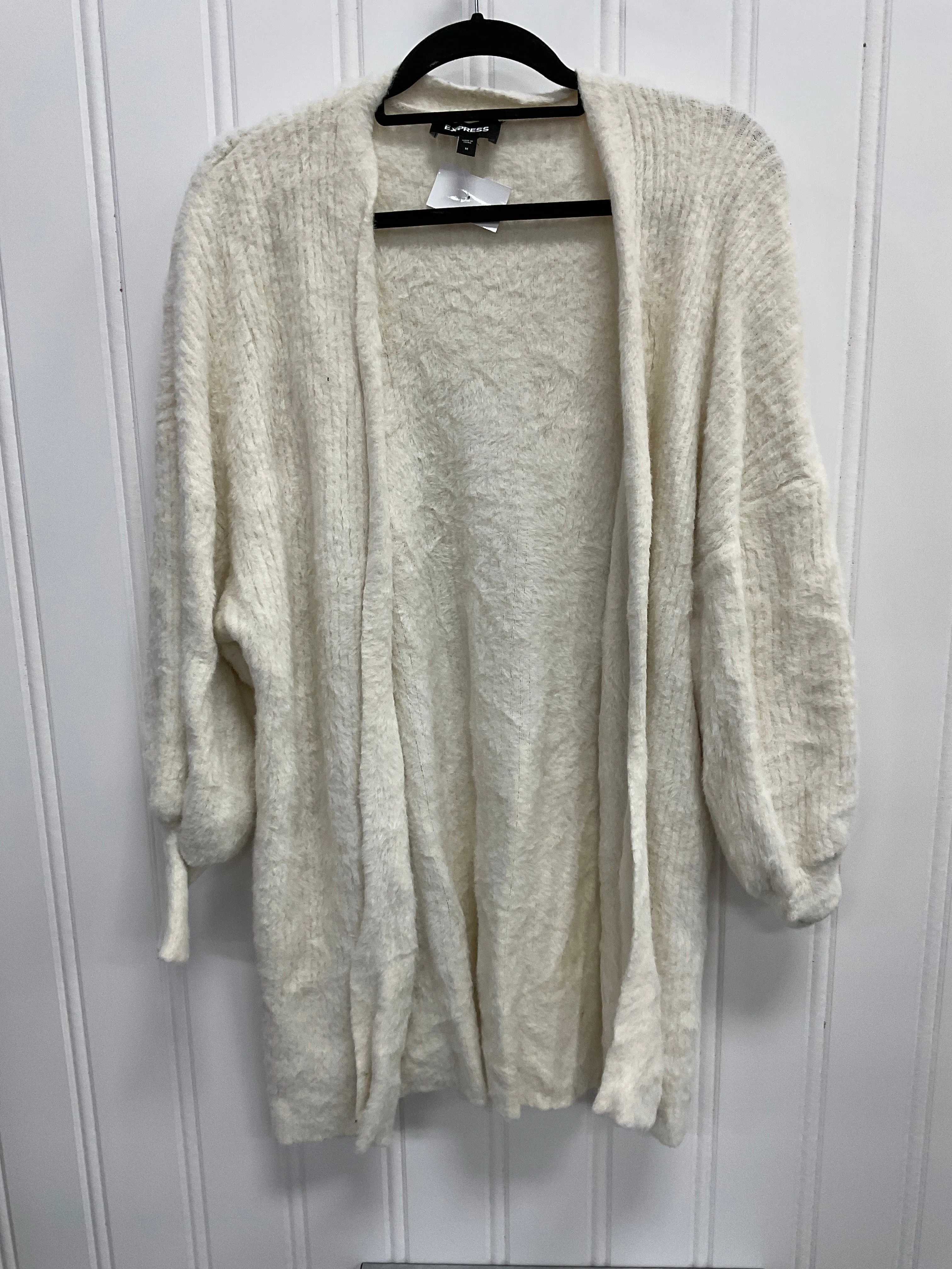 Cardigan By Express In Cream, Size:M