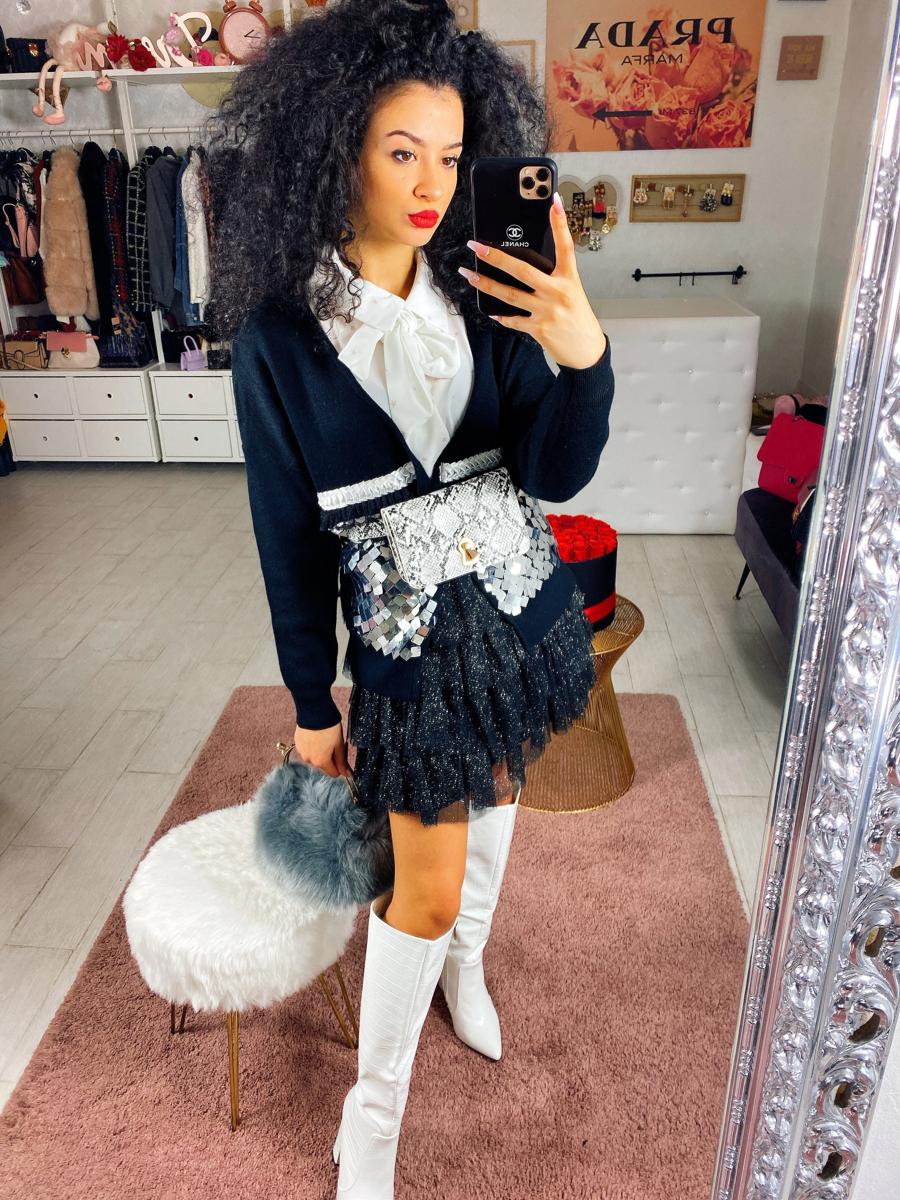 Cardigan con paillettes