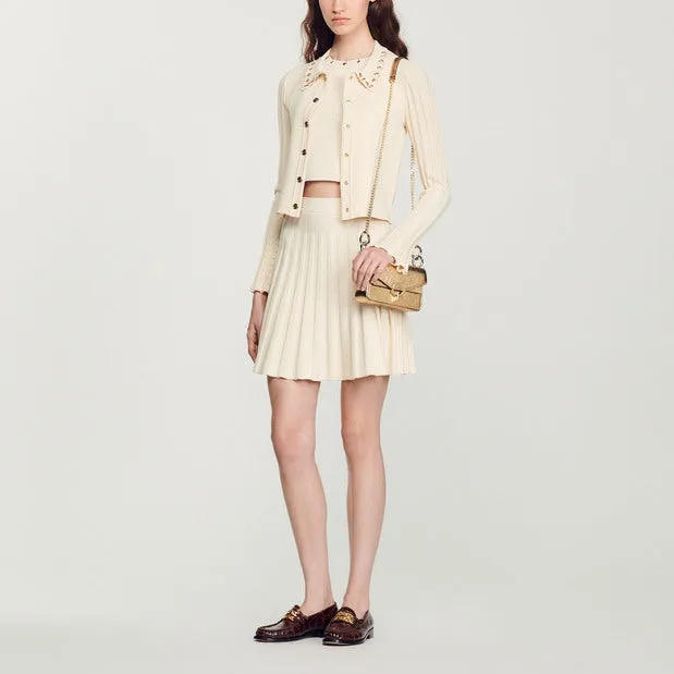 Cardigan en maille détails anneaux