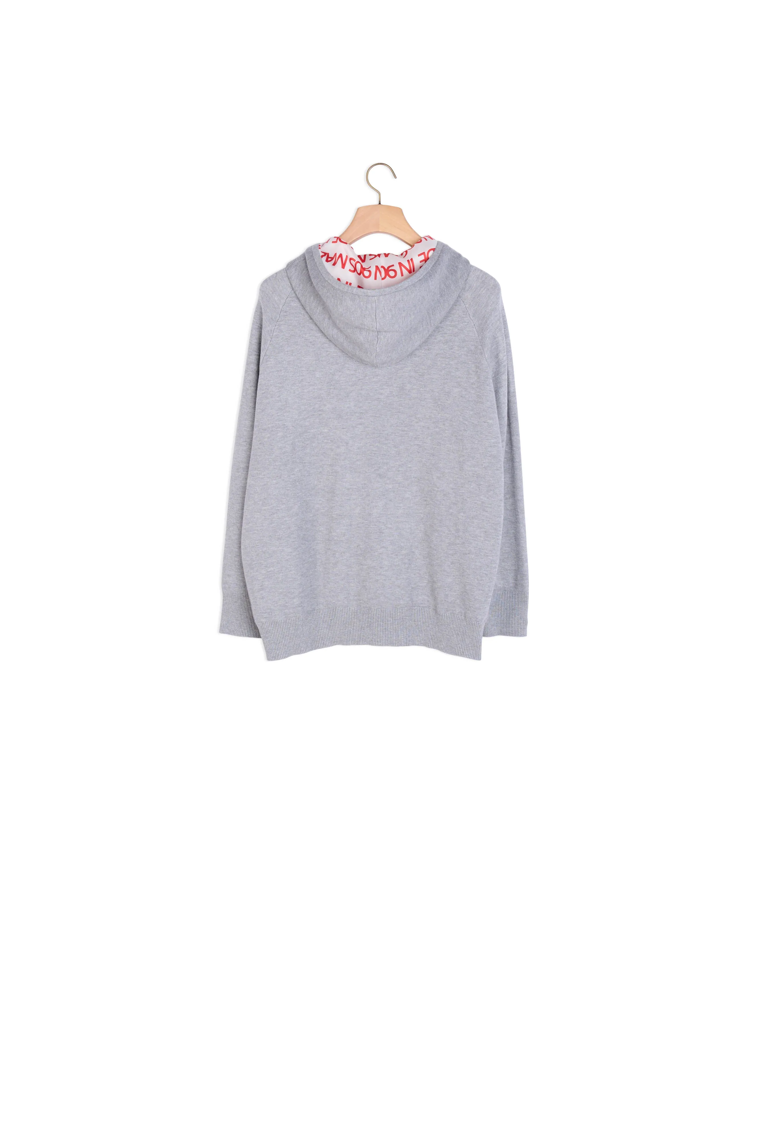 Cardigan hoodie avec doublure all over