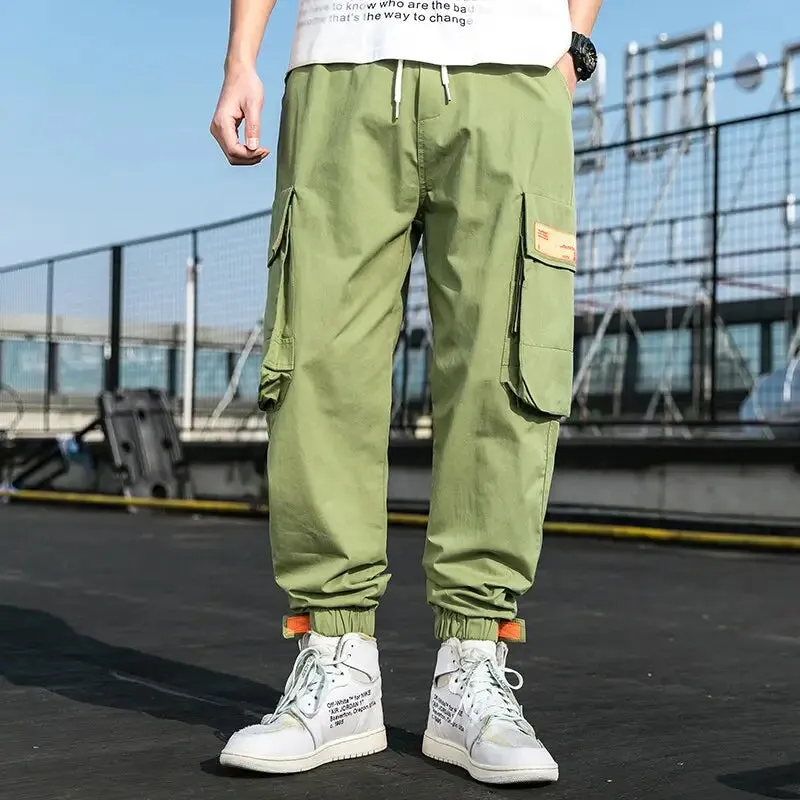 Cargo Pants Multi-Pocket Harem Design with Elastic Waist