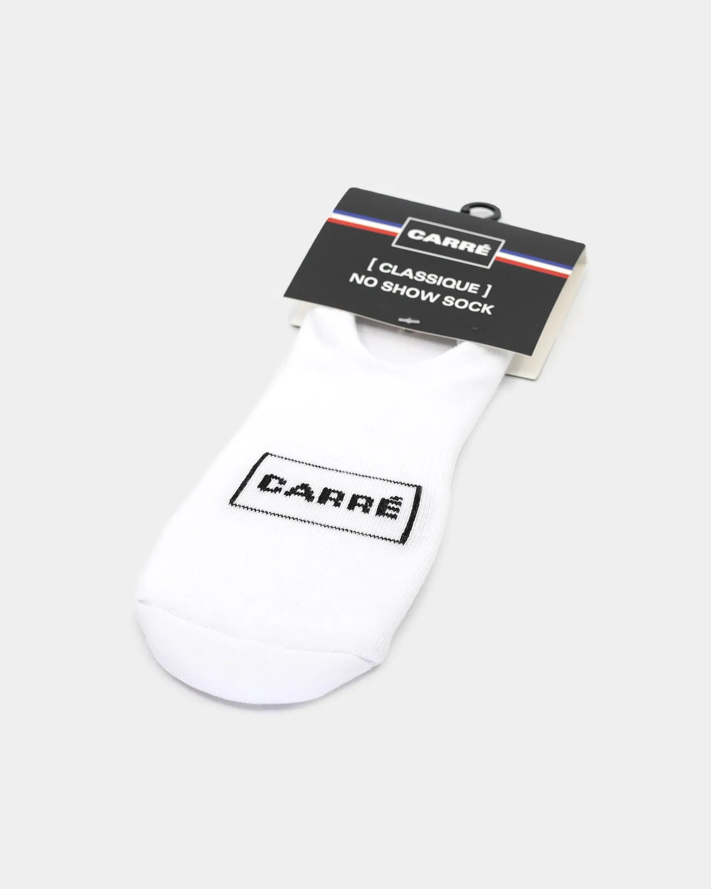 Carré Classique No Show Socks White
