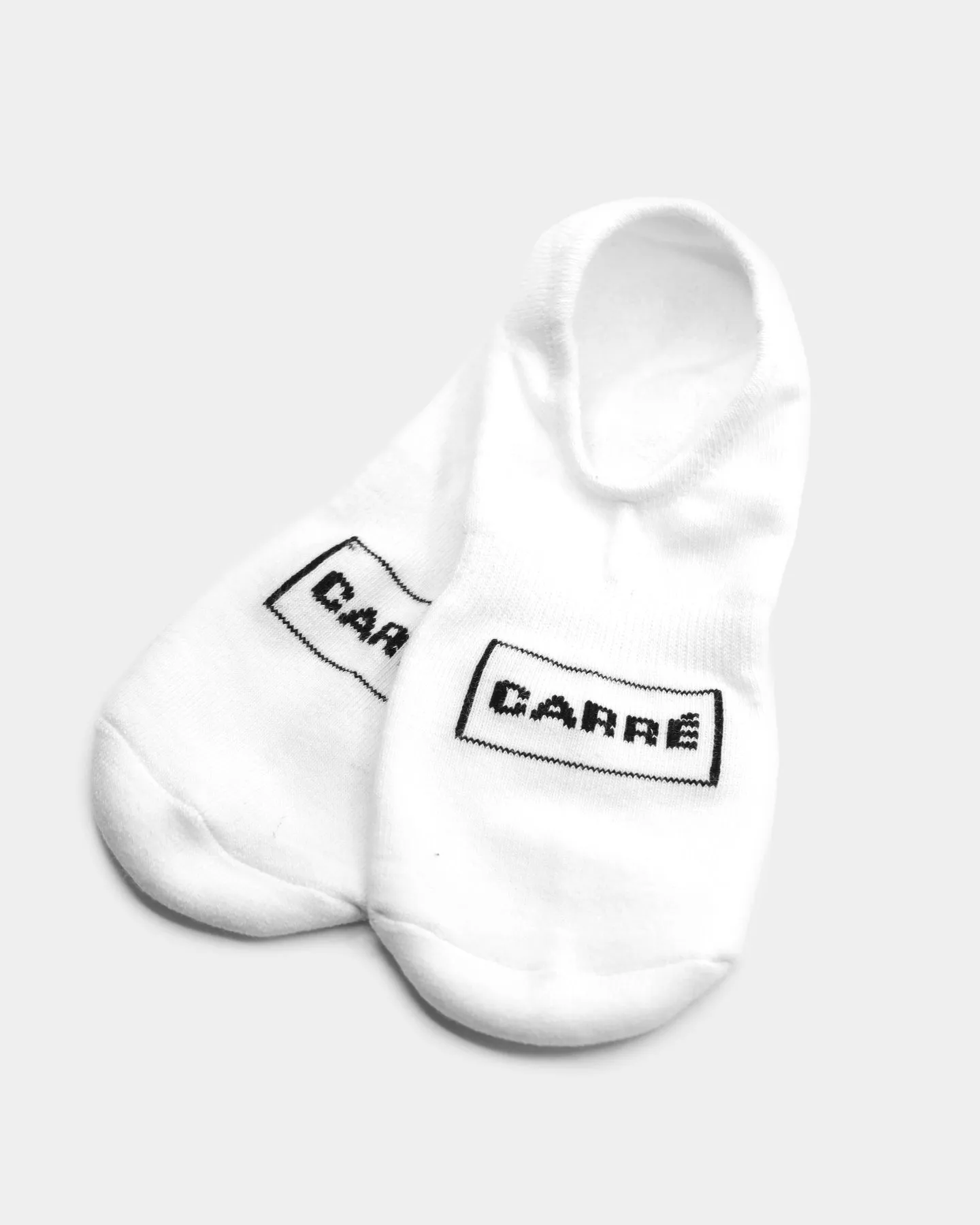 Carré Classique No Show Socks White