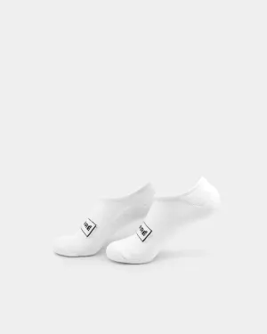 Carré Classique No Show Socks White