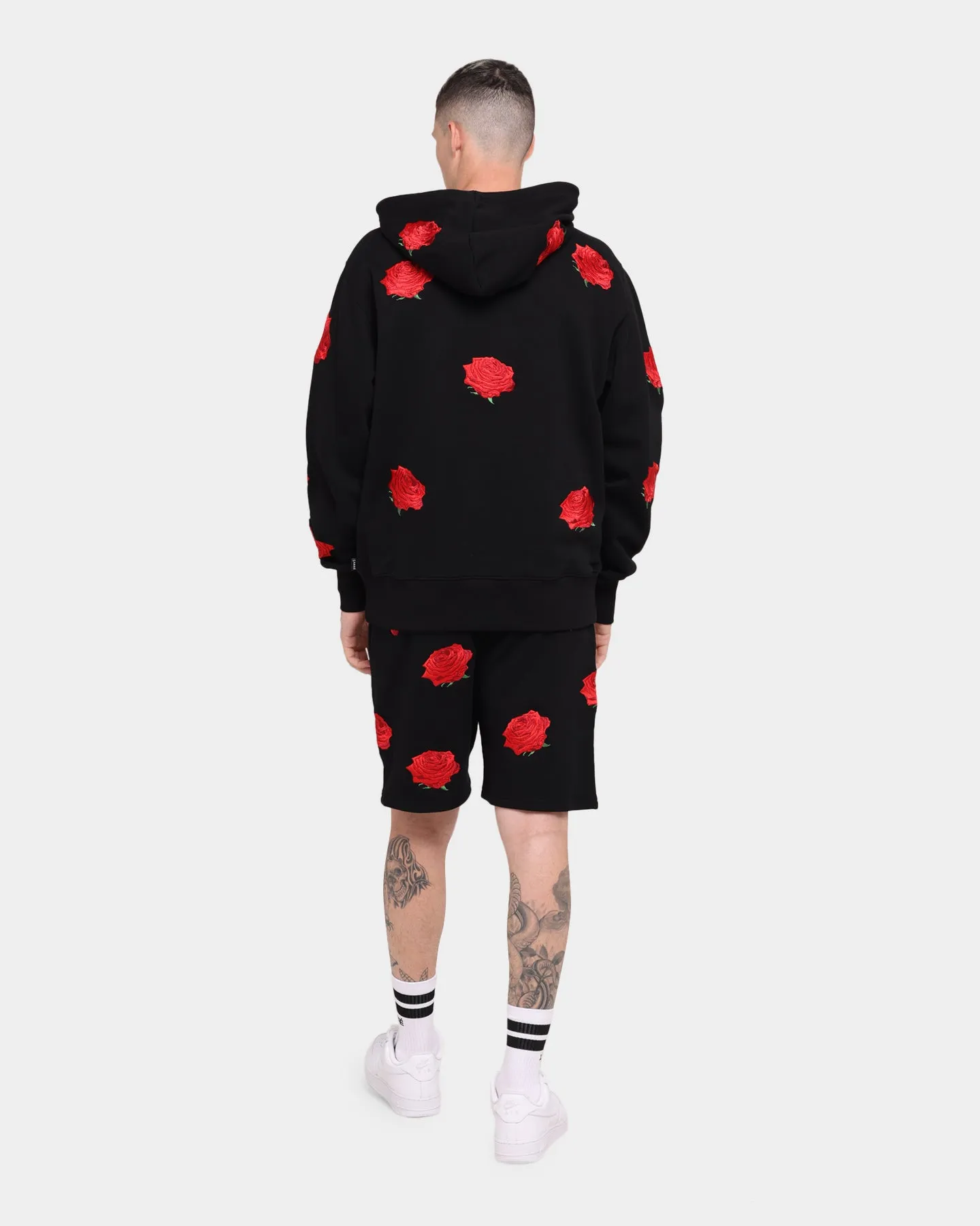 Carré Rose Repeat Hoodie Black