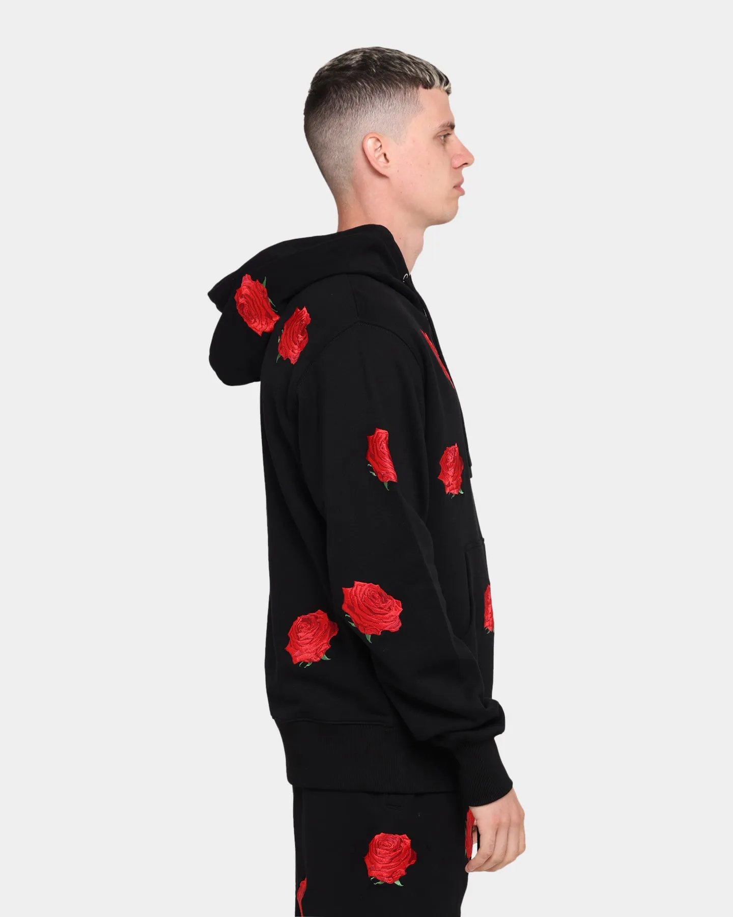 Carré Rose Repeat Hoodie Black