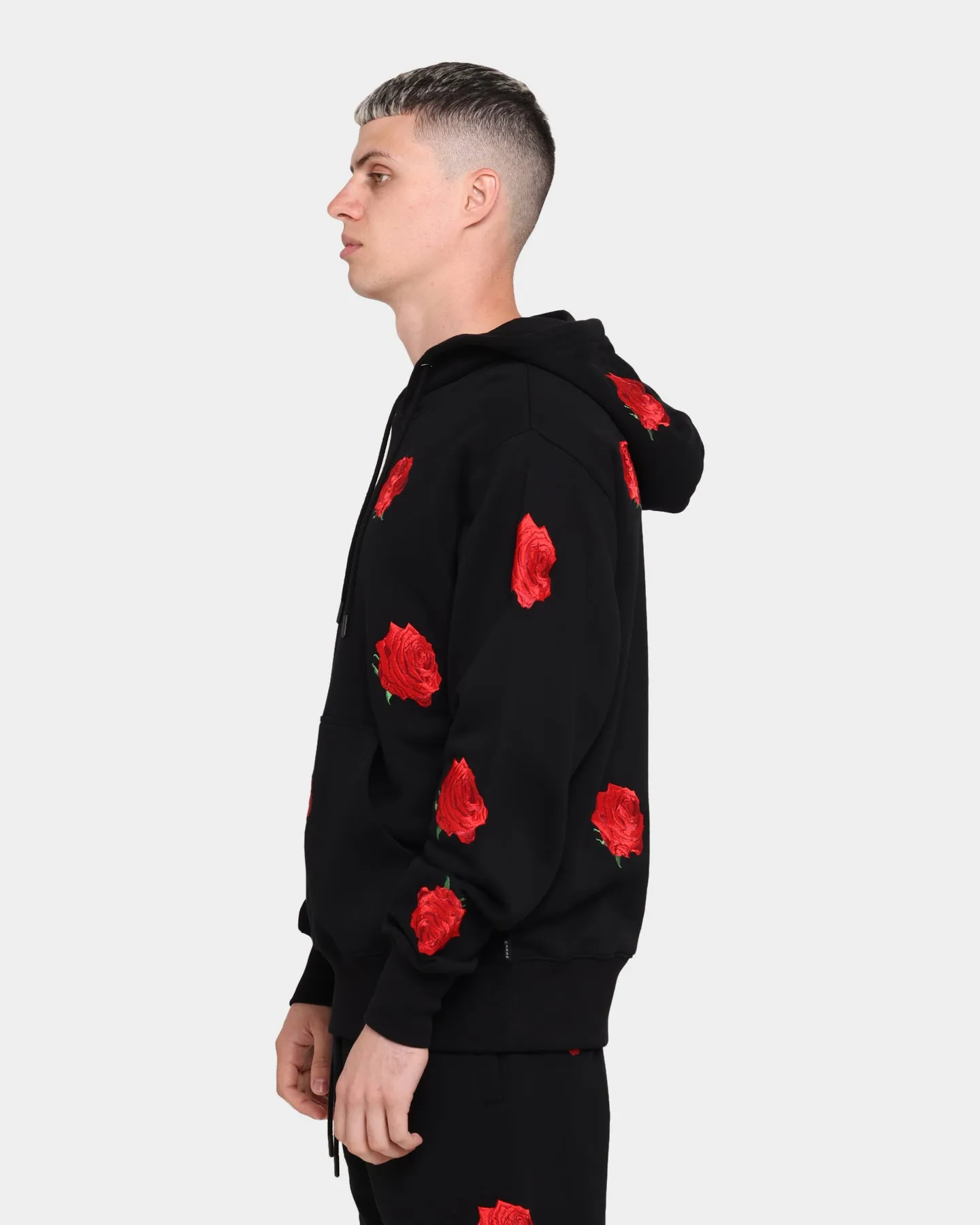 Carré Rose Repeat Hoodie Black