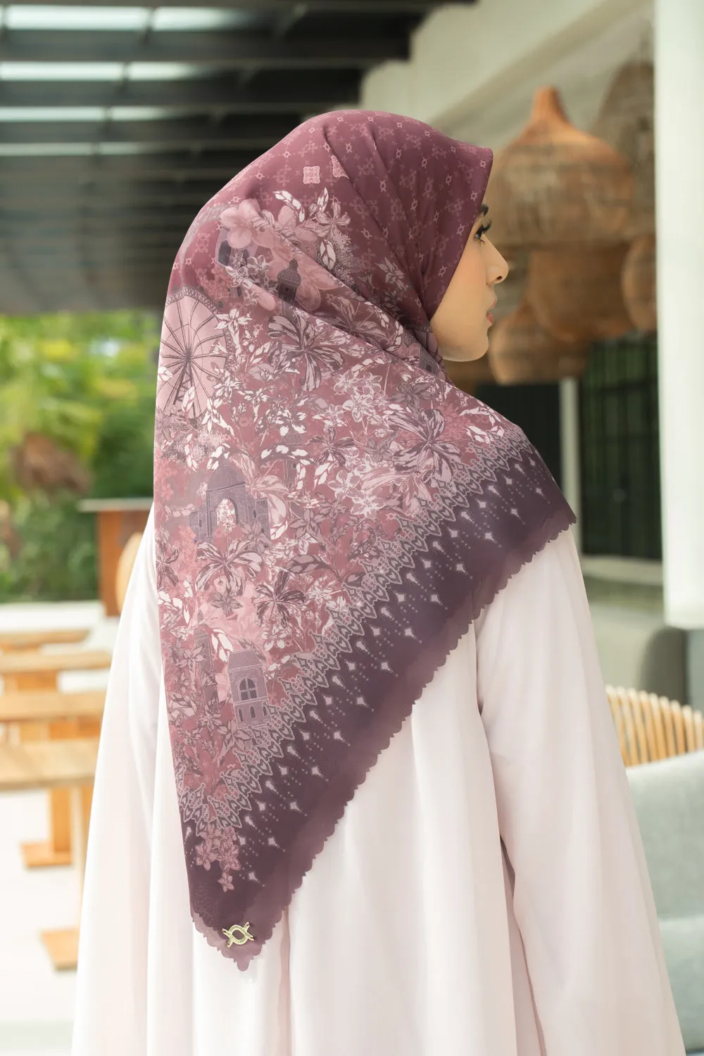 Cassia Scarf Syar'i Mahogany