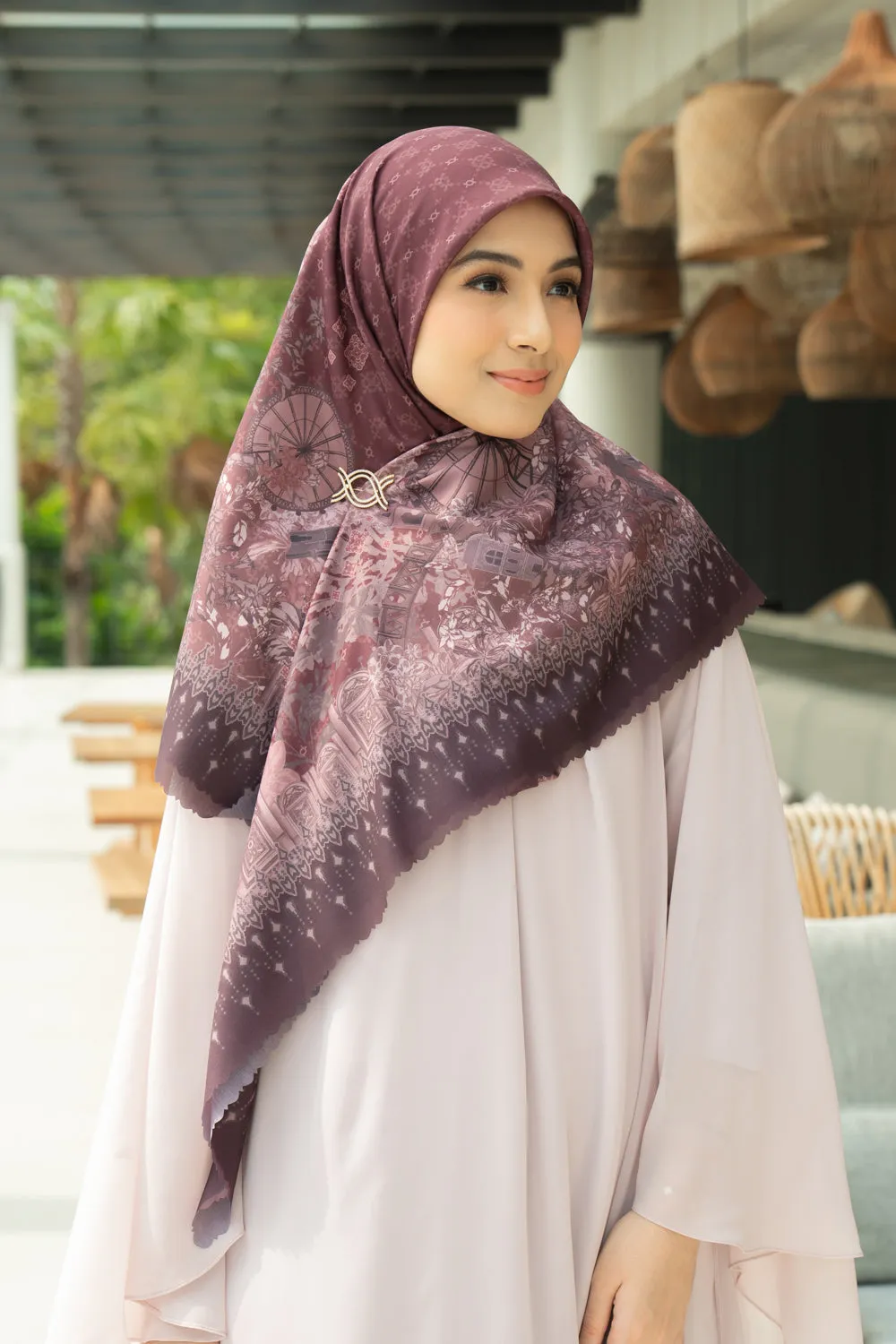 Cassia Scarf Syar'i Mahogany