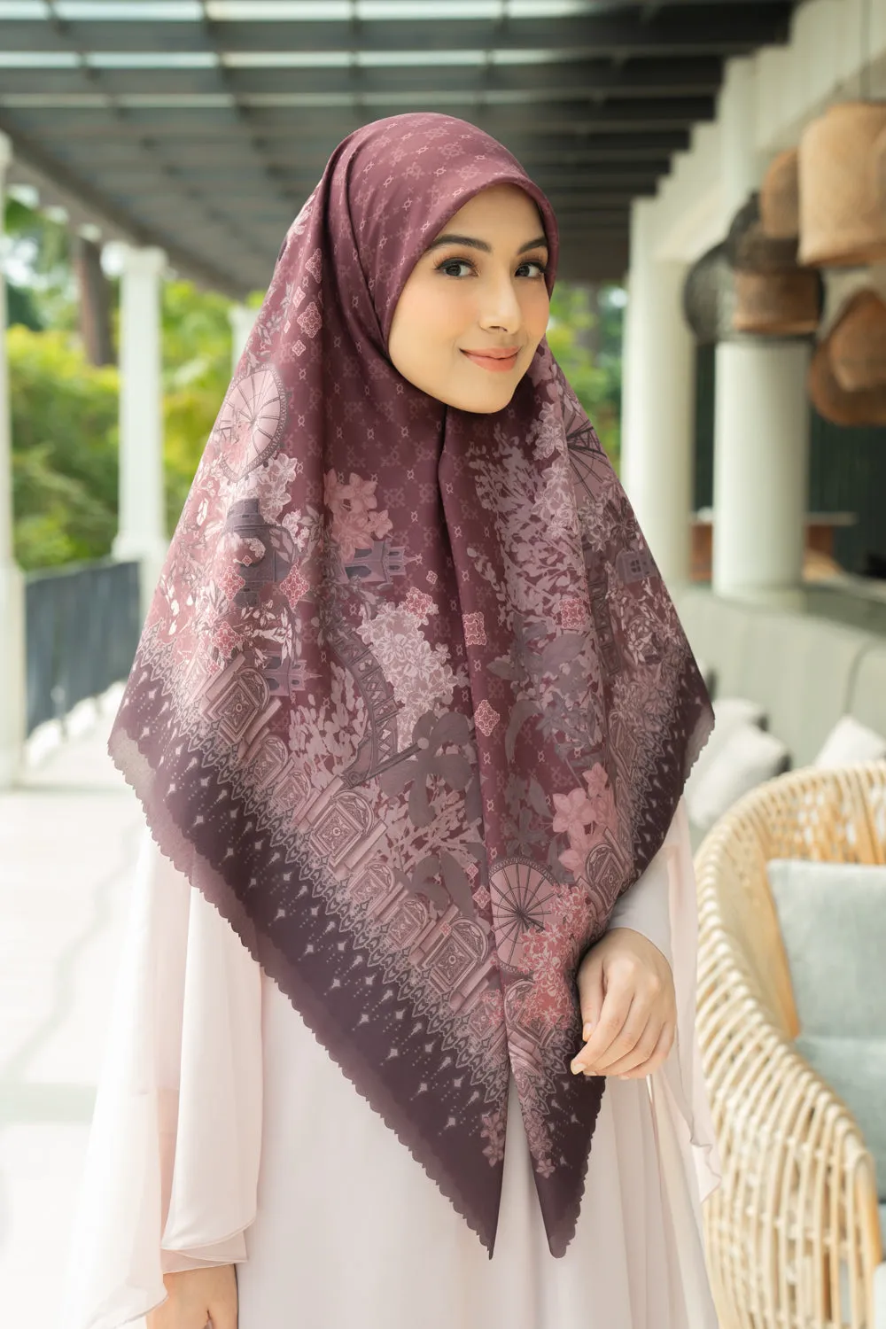 Cassia Scarf Syar'i Mahogany