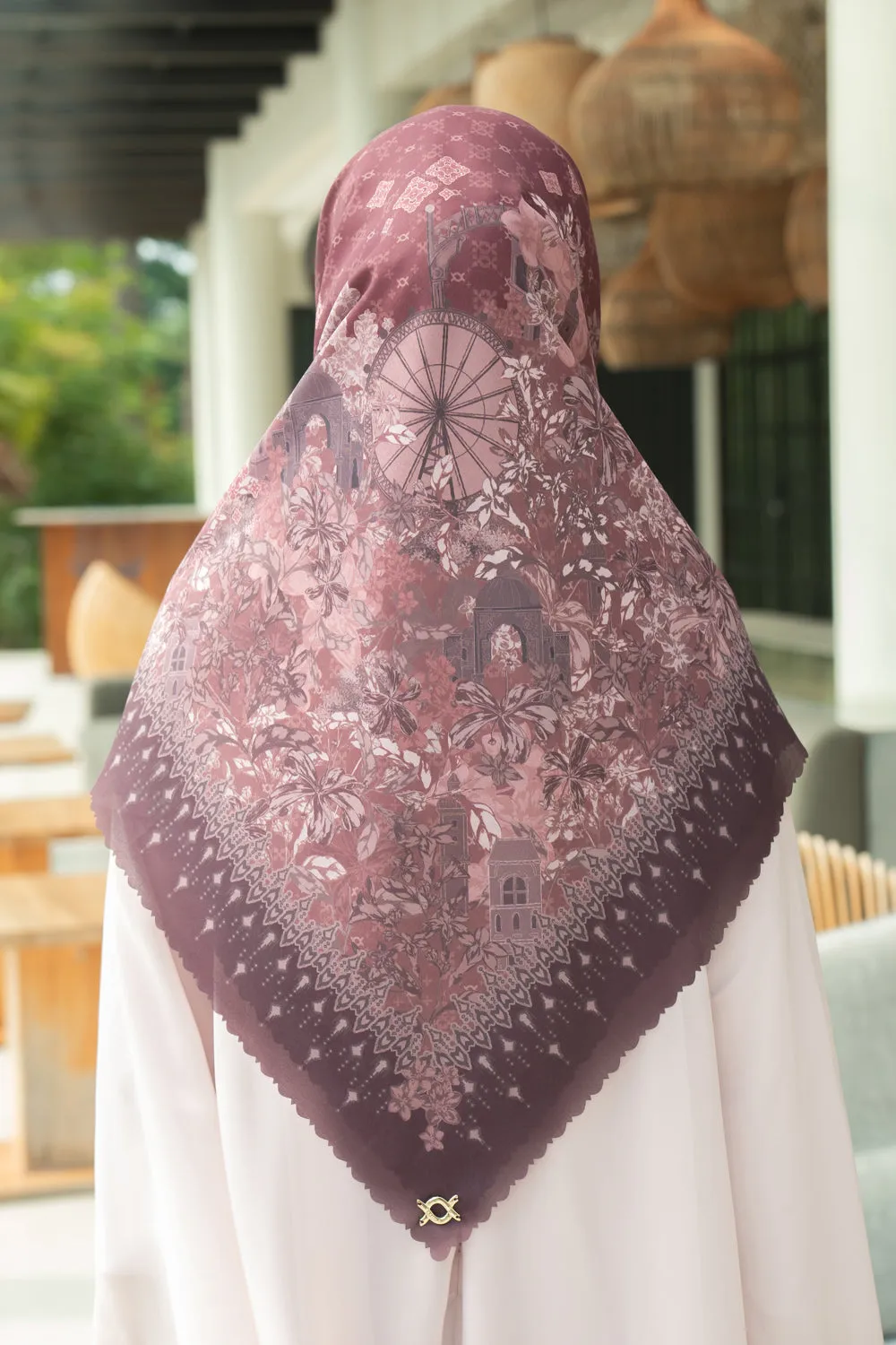 Cassia Scarf Syar'i Mahogany