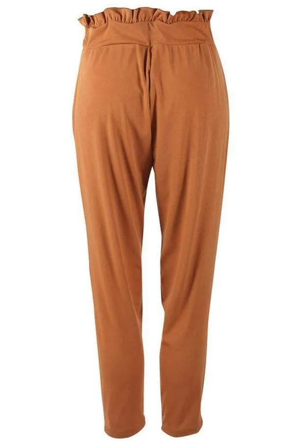 Casual Buttons Decorative Pants