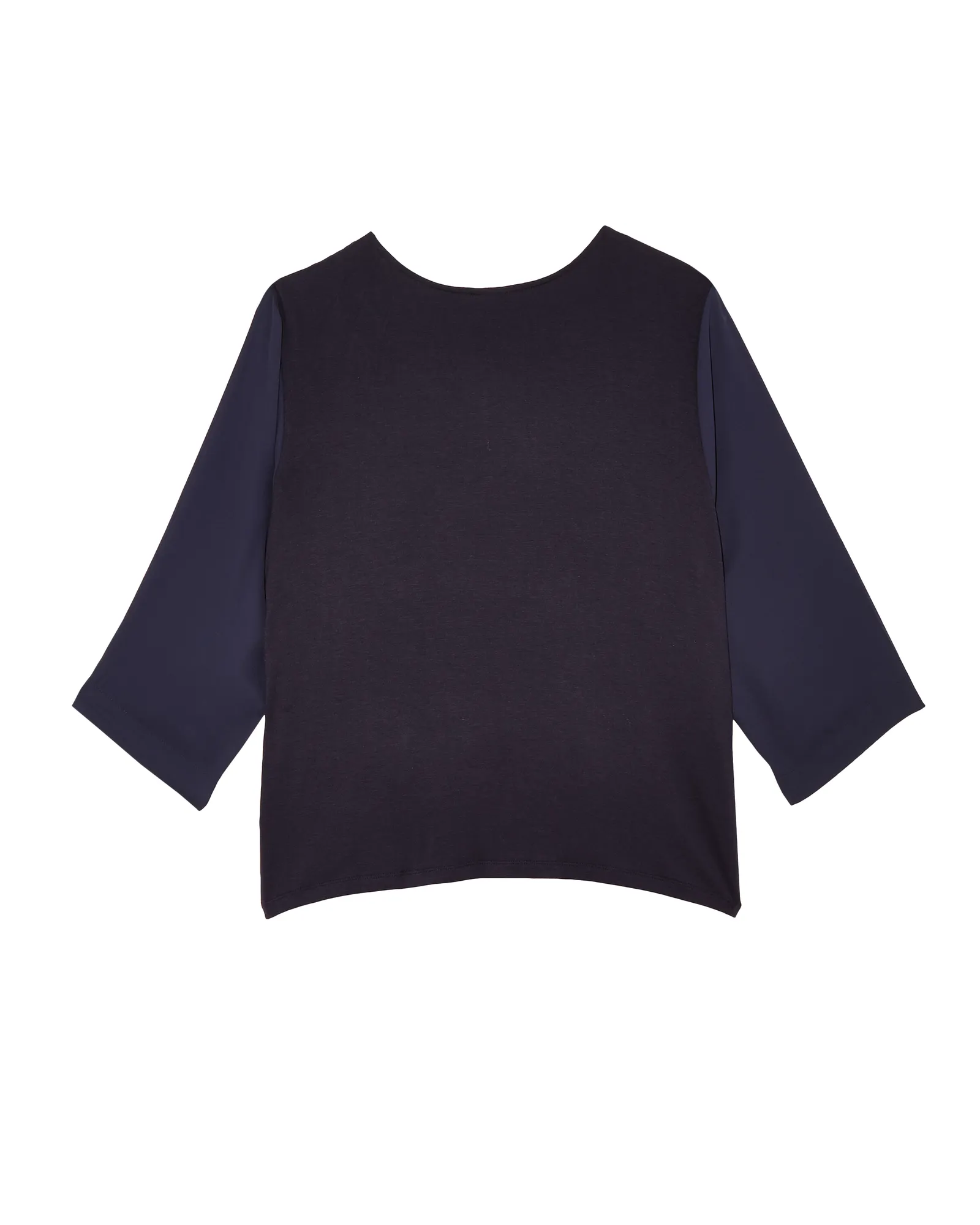 Cecilia Three Quarter Sleeve Layering Top | Navy