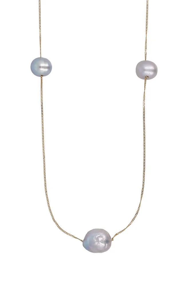 Chan Luu Floating Pearl Layering Necklace
