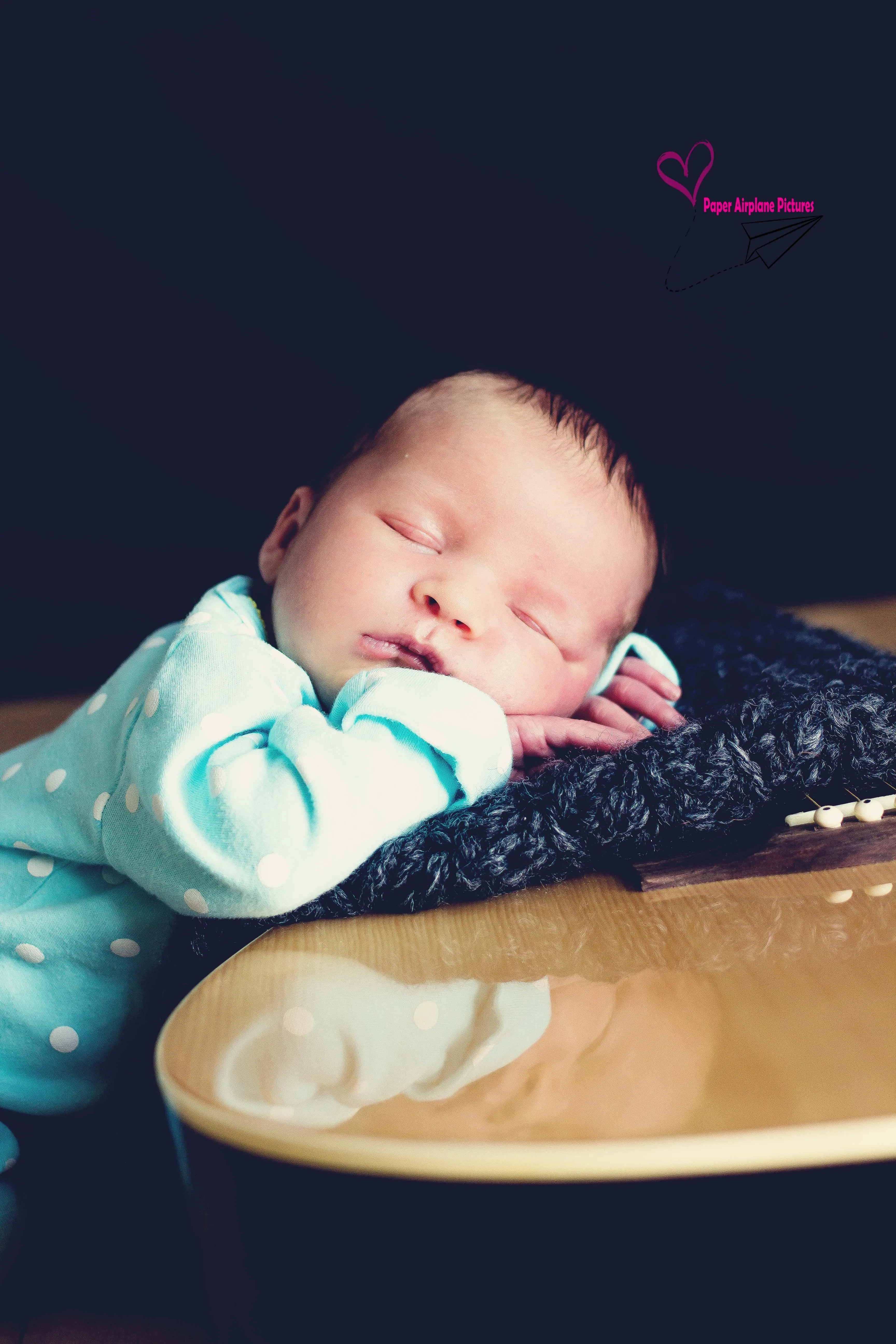 Charcoal gray newborn baby layering bump blanket